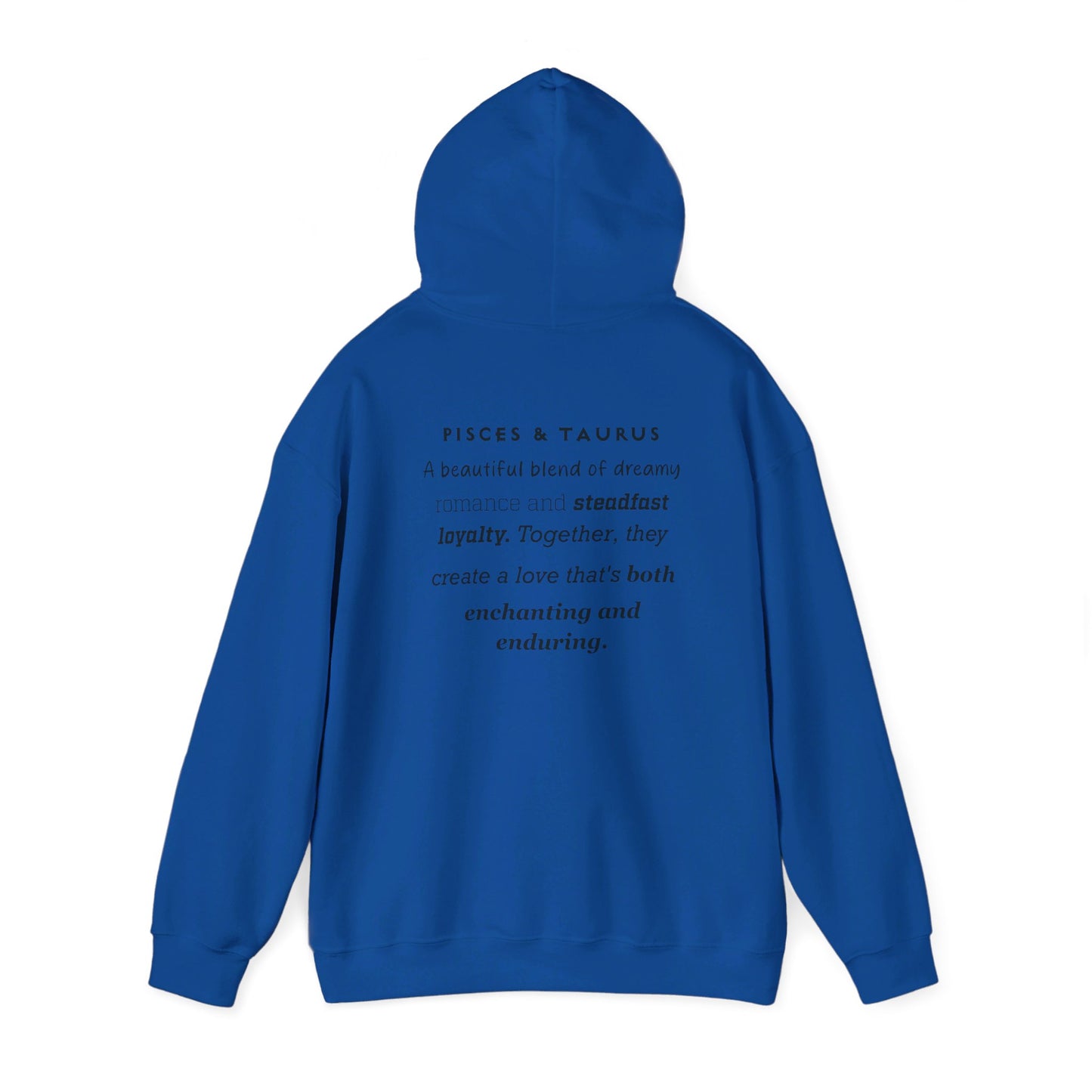 Couples Zodiac Hoodie with Pisces and Taurus Design 2