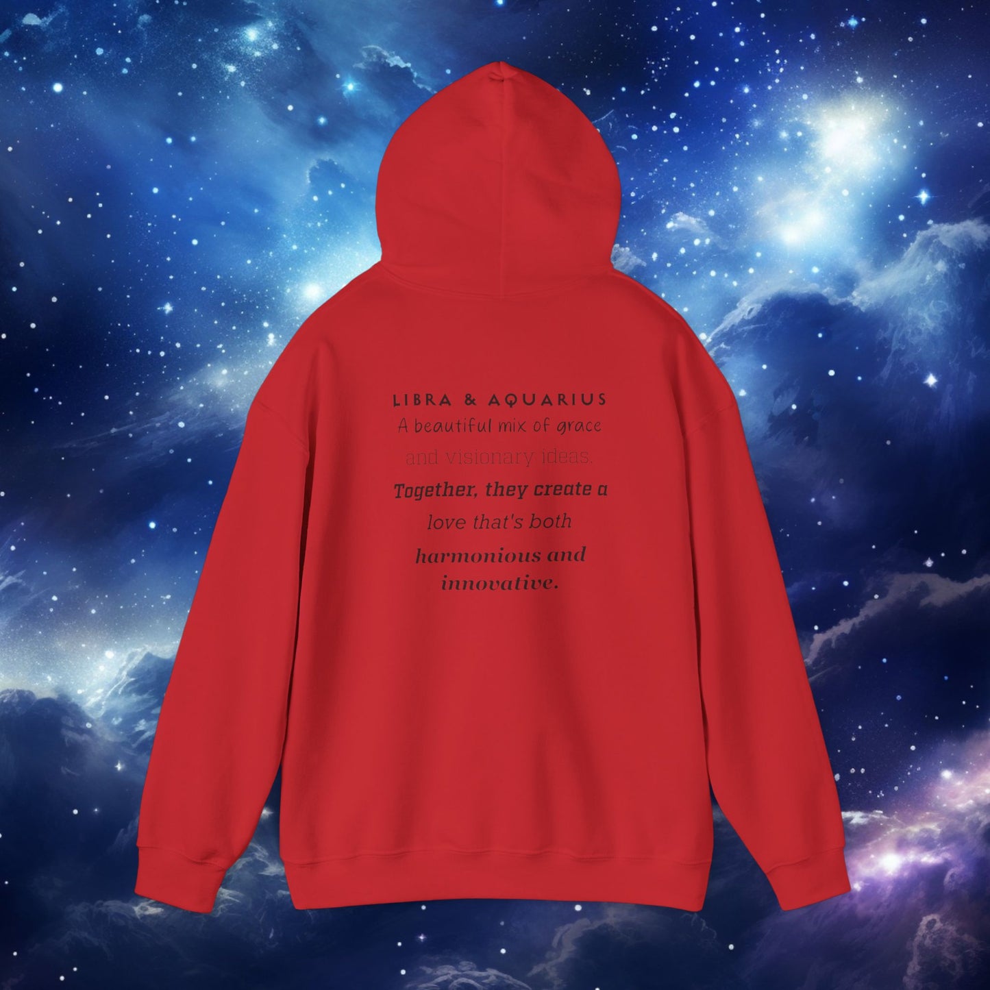 Astrology Zodiac Hoodie - Libra and Aquarius Love Description