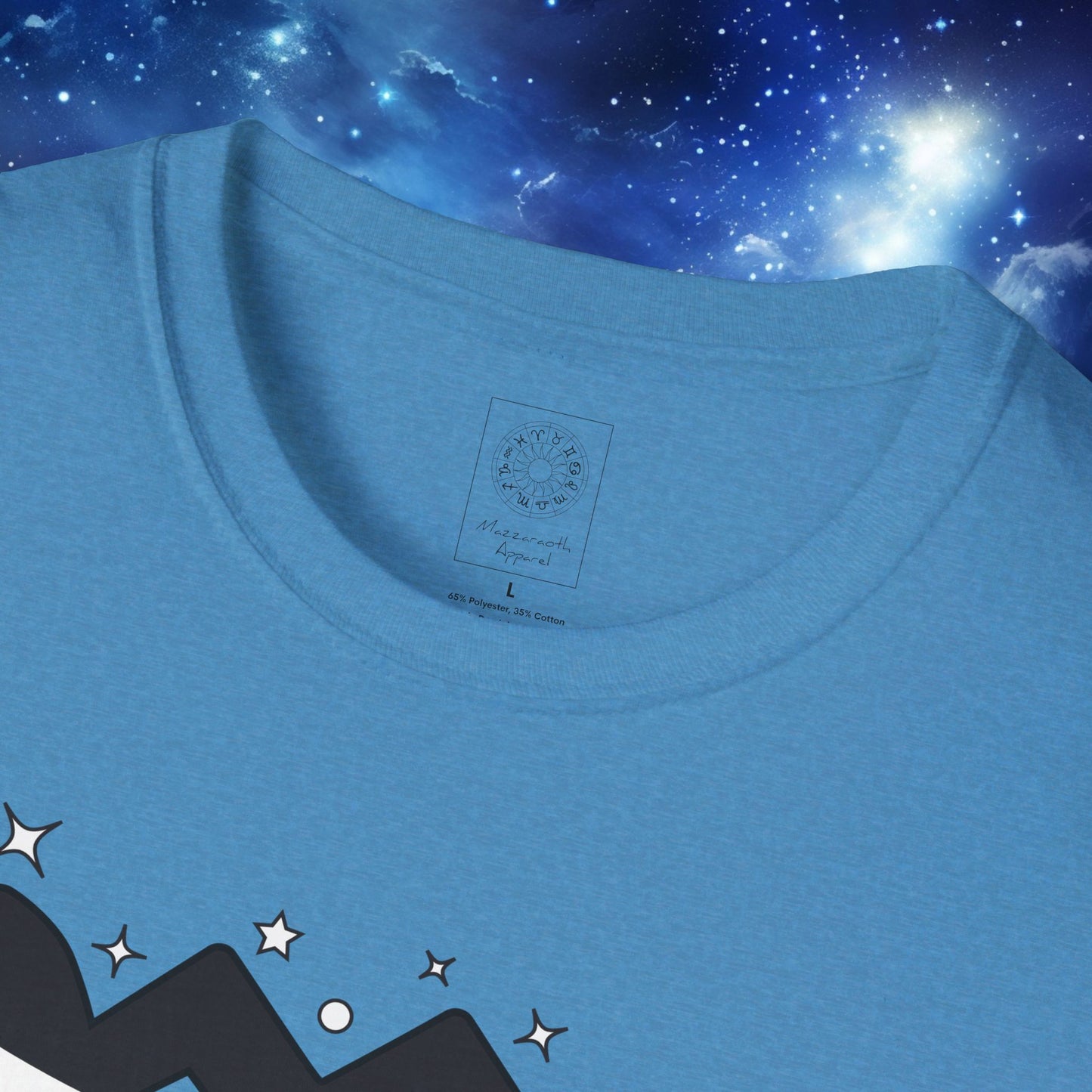 Astrology Zodiac Unisex Softstyle T-Shirt with Virgo and Gemini Symbols and Love Description