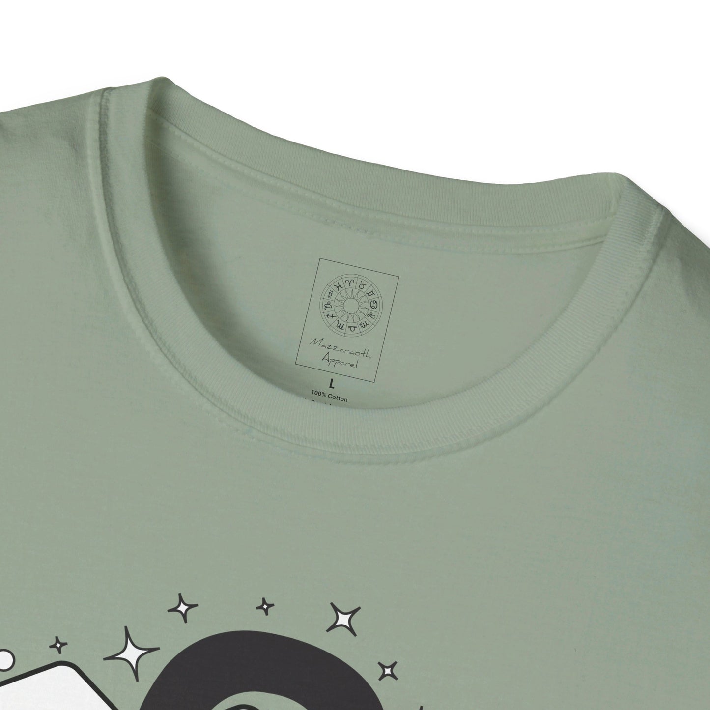 Astrology Zodiac Unisex Softstyle T-Shirt with Leo and Aquarius Symbols and Love Description
