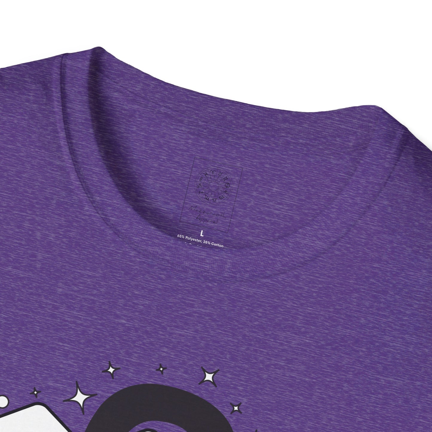 Astrology Zodiac Unisex Softstyle T-Shirt with Leo and Aquarius Symbols and Love Description
