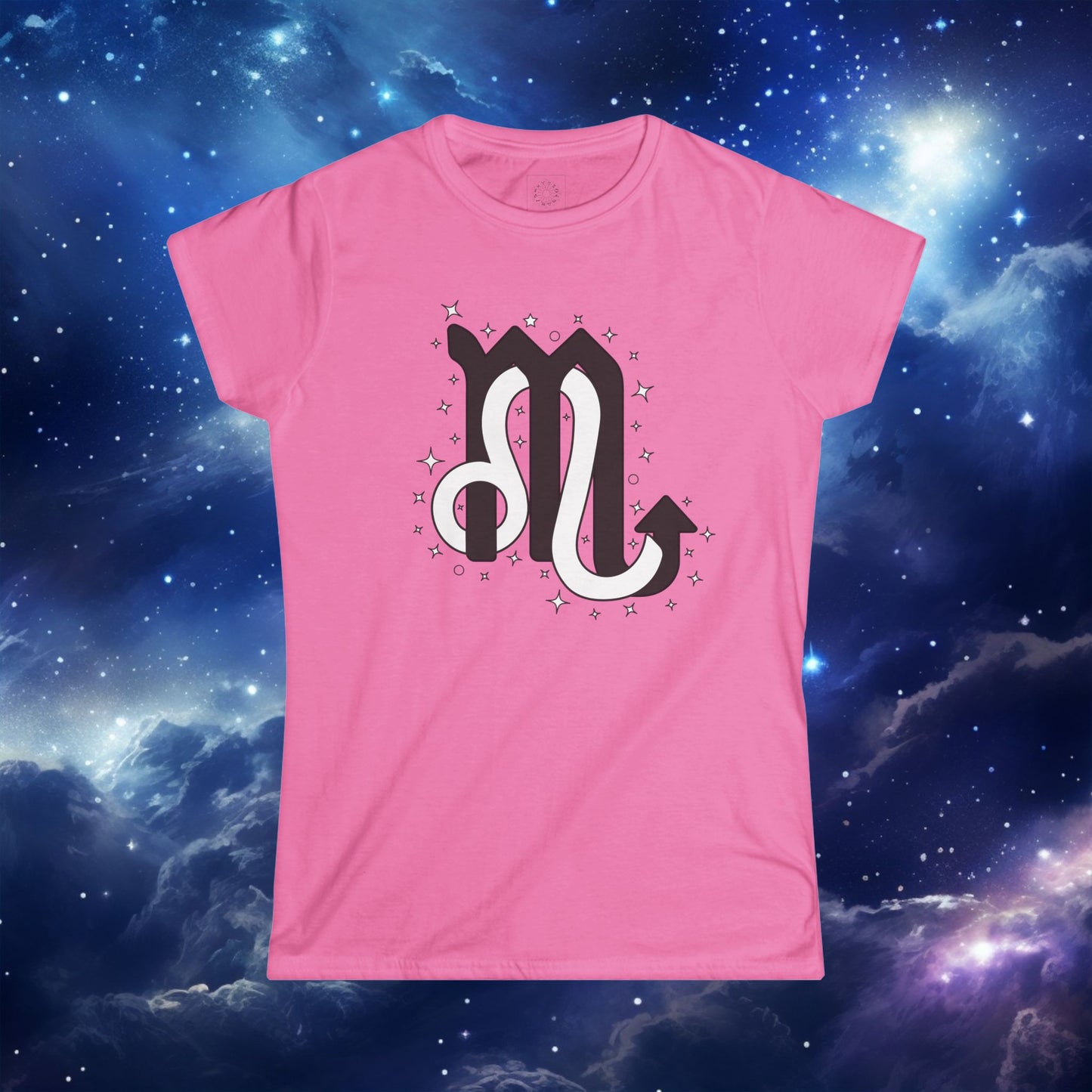 Astrology Zodiac Unisex Softstyle T-Shirt with Scorpio and Leo Symbols and Love Description