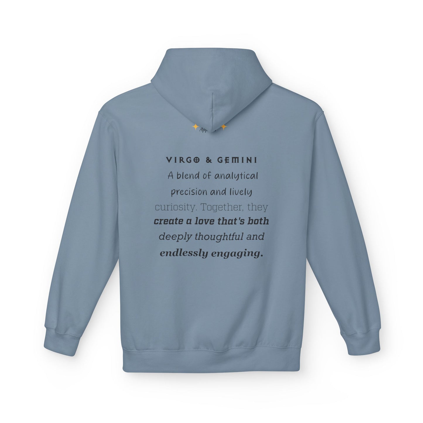 Women's Virgo and Gemini Astrology Zodiac Intertwine Hoodie with Love Description