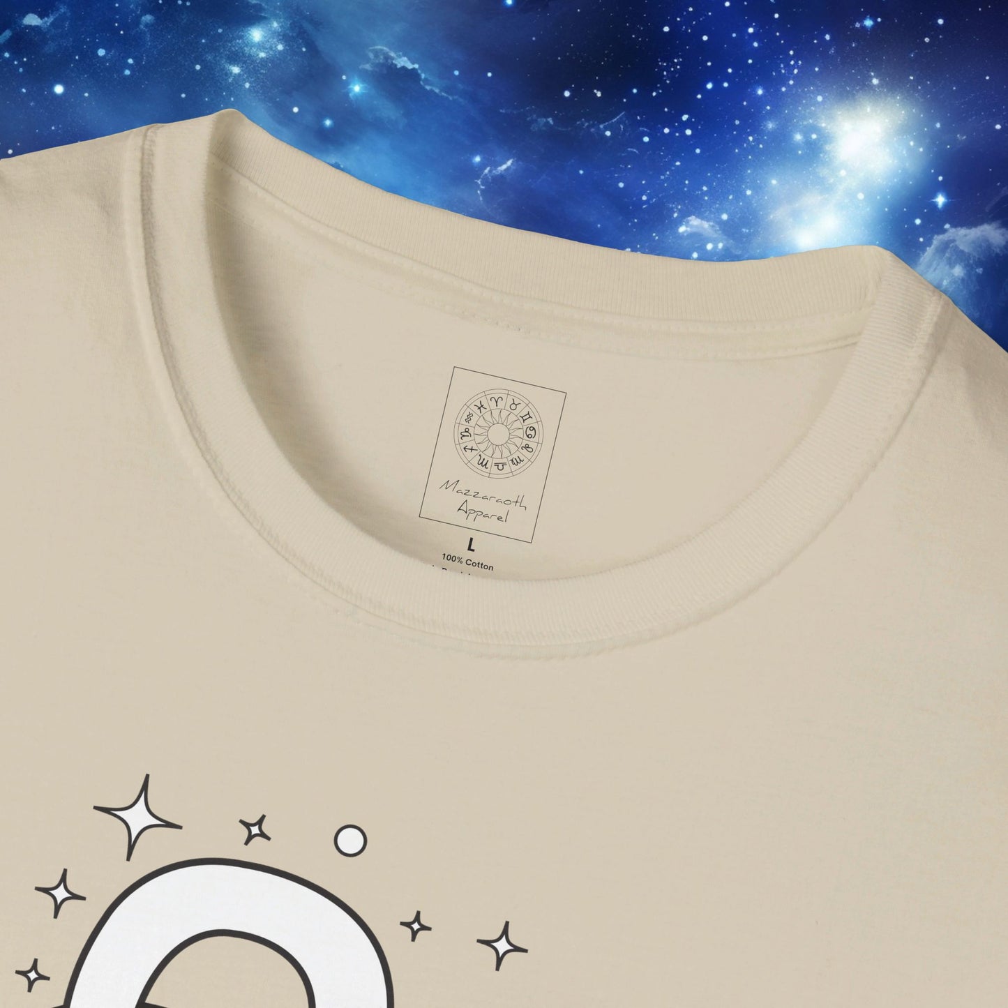 Astrology Zodiac Unisex Softstyle T-Shirt with Aries and Leo Symbols and Love Description