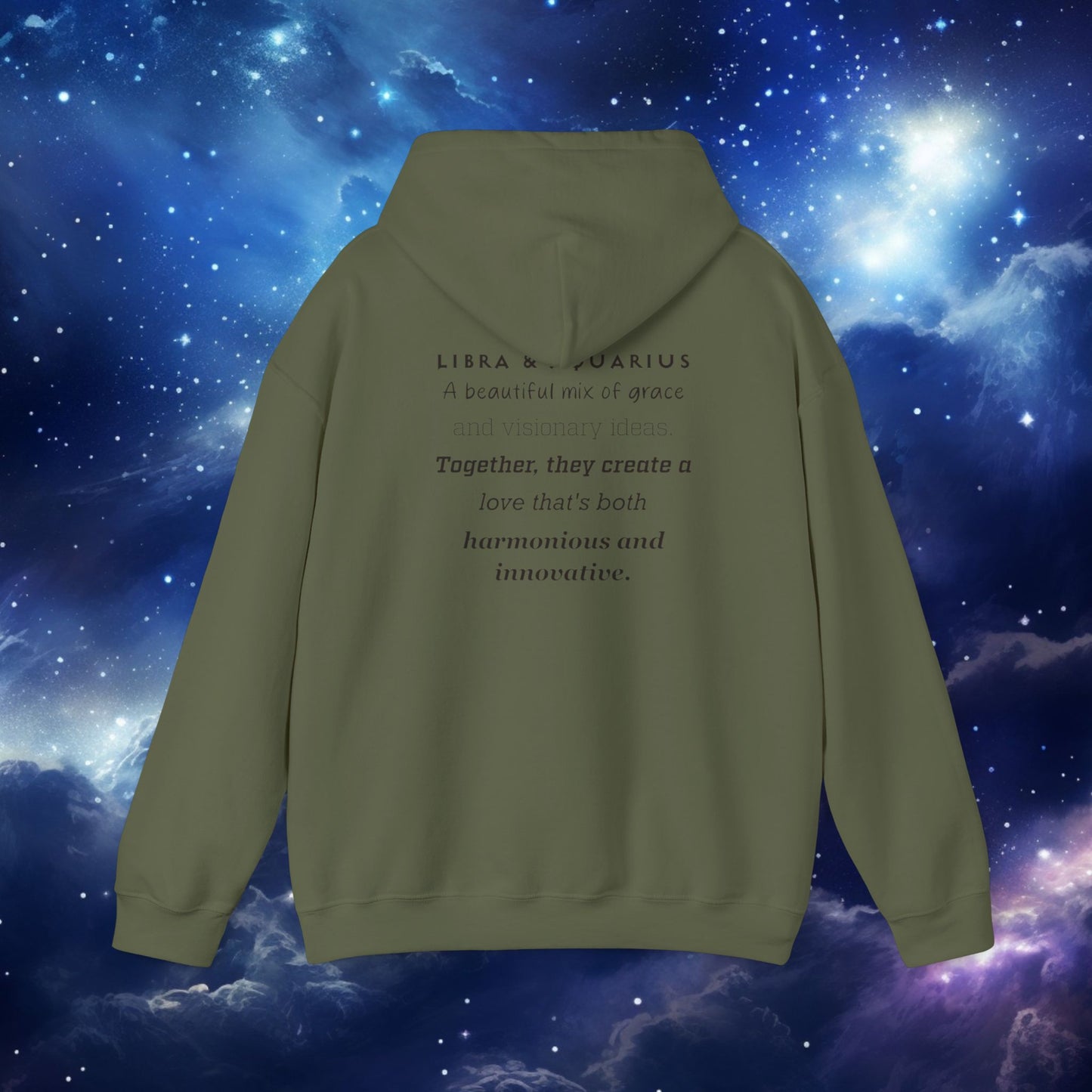 Astrology Zodiac Hoodie - Libra and Aquarius Love Description