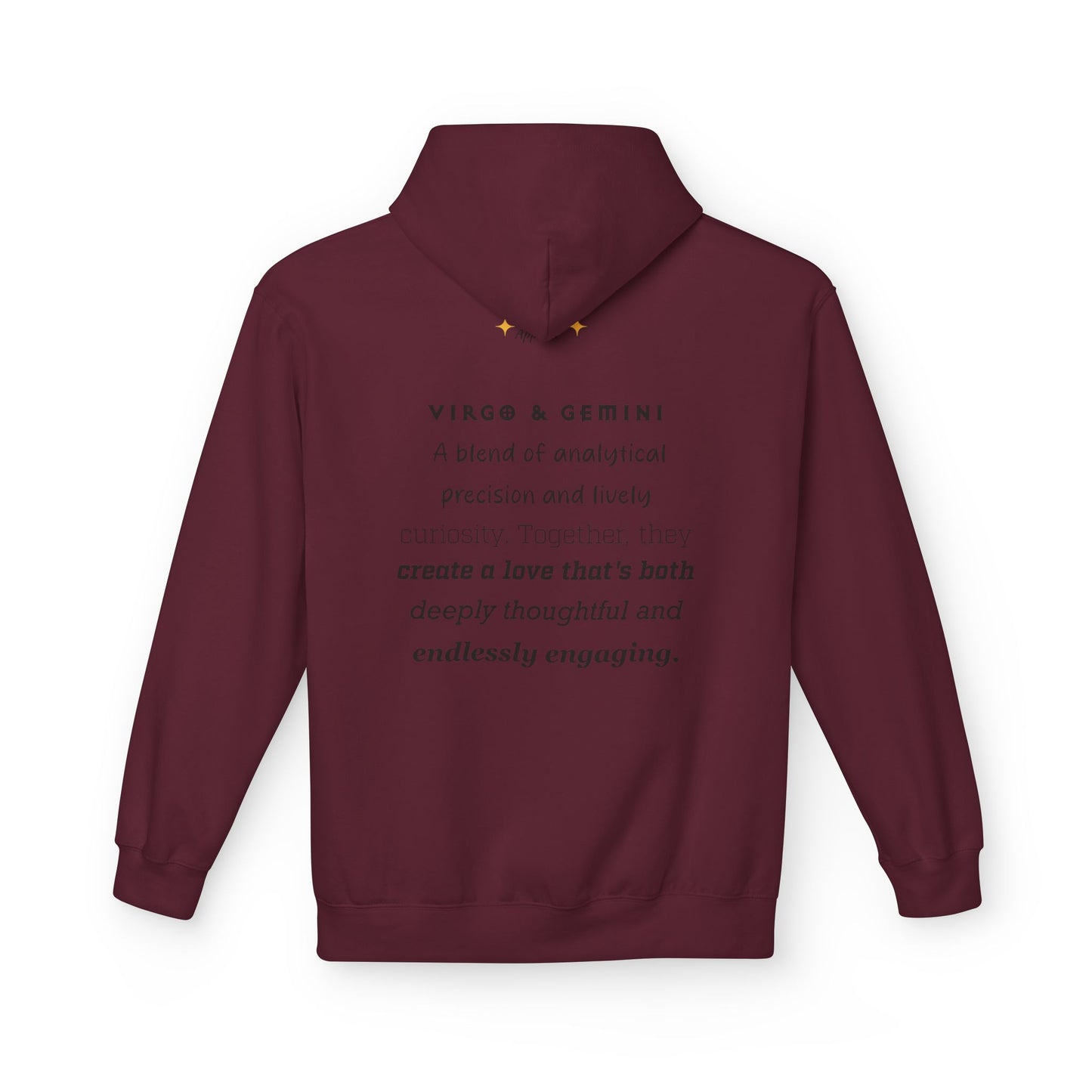 Women's Virgo and Gemini Astrology Zodiac Intertwine Hoodie with Love Description