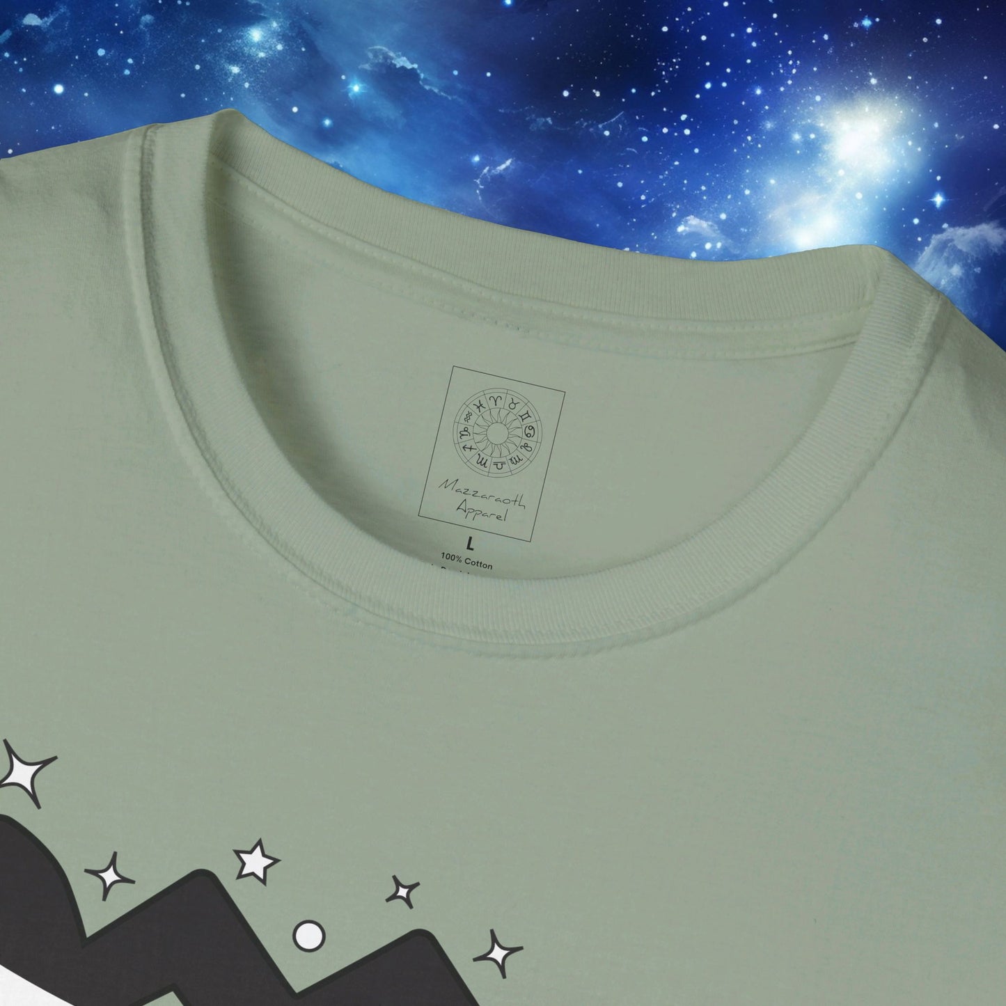 Astrology Zodiac Unisex Softstyle T-Shirt with Virgo and Gemini Symbols and Love Description