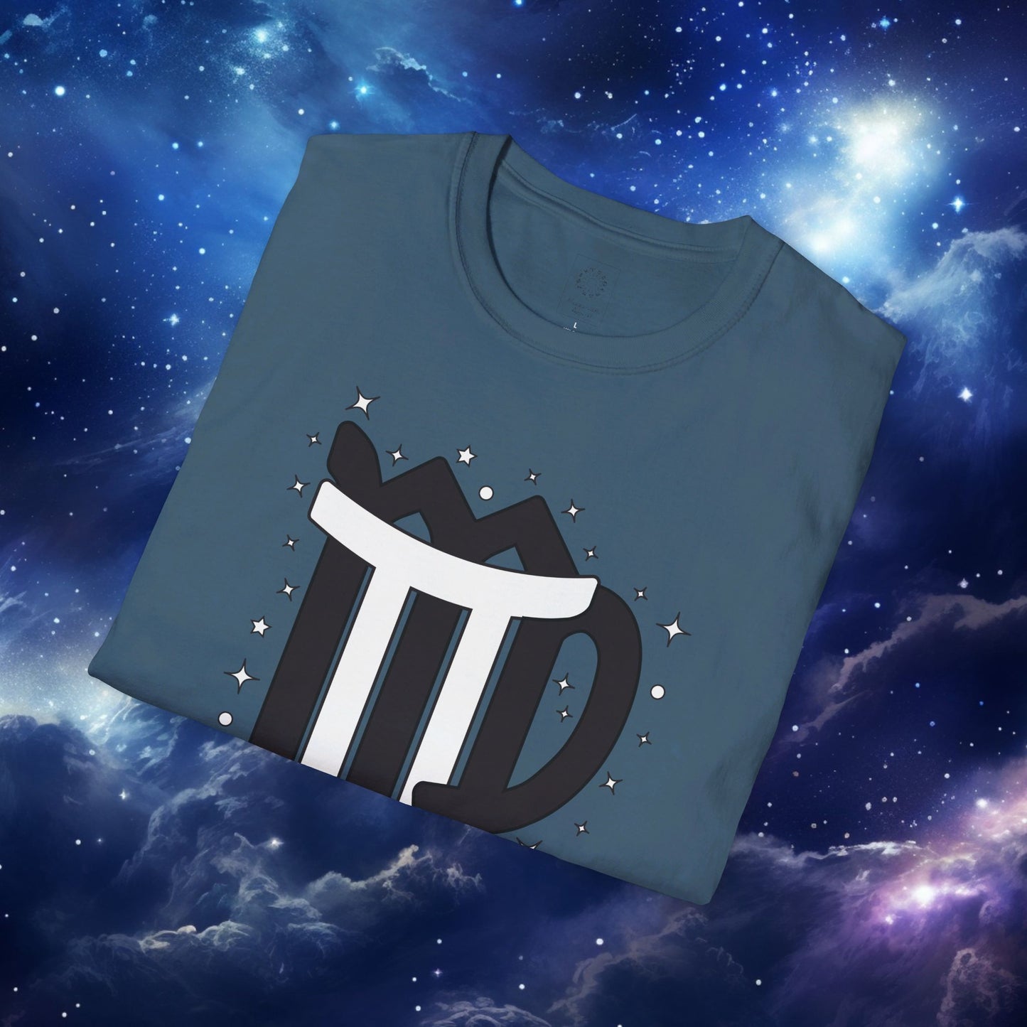 Astrology Zodiac Unisex Softstyle T-Shirt with Virgo and Gemini Symbols and Love Description