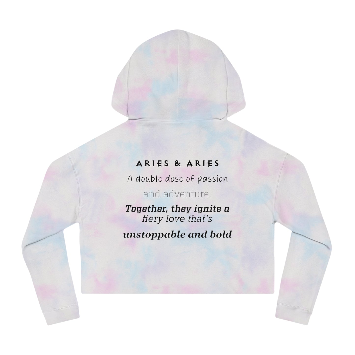 Cropped Hoodie Aries and Aries Love Description Sweatshirt