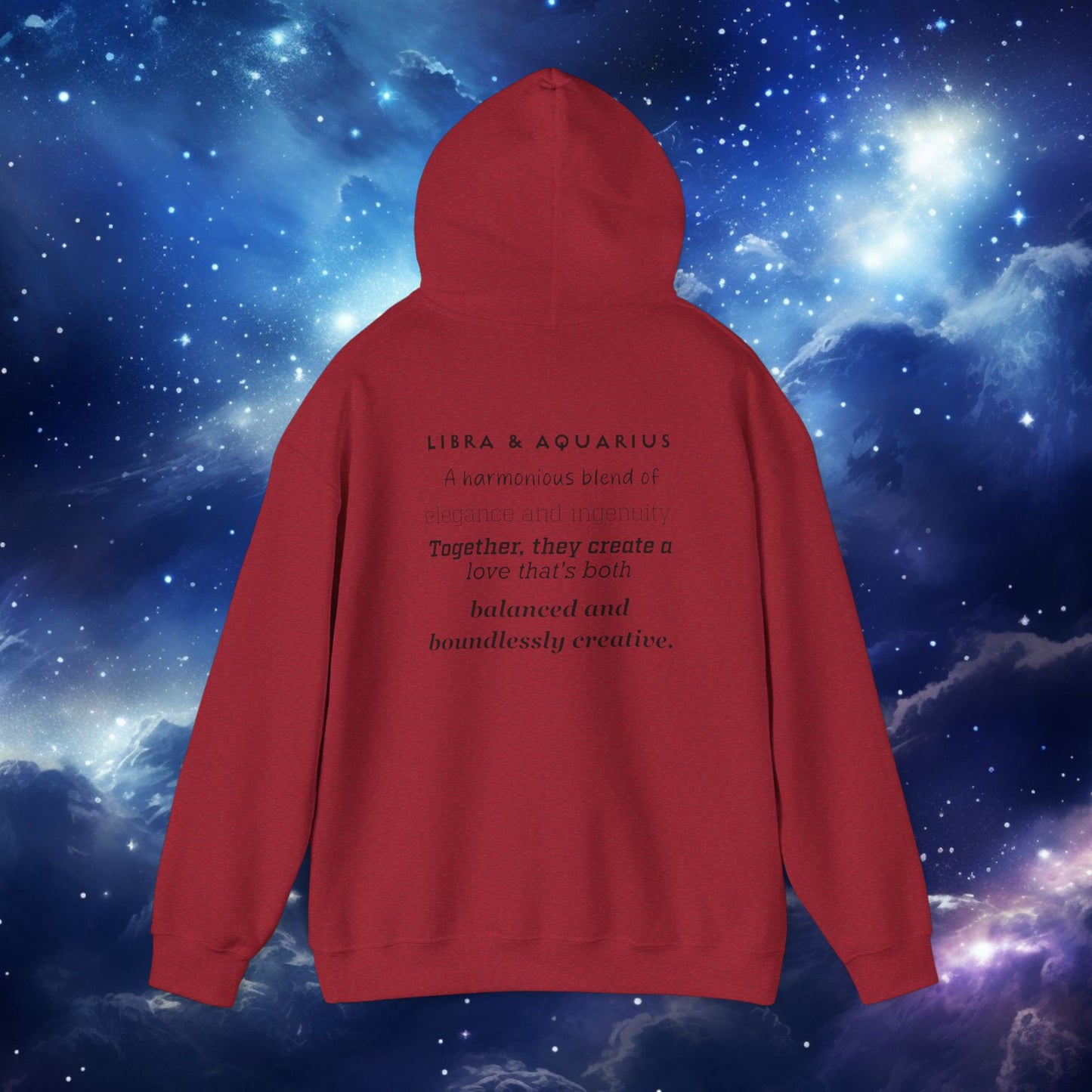 Astrology Zodiac Paring Unisex Hoodie Sweatshirt - Libra Aquarius 2