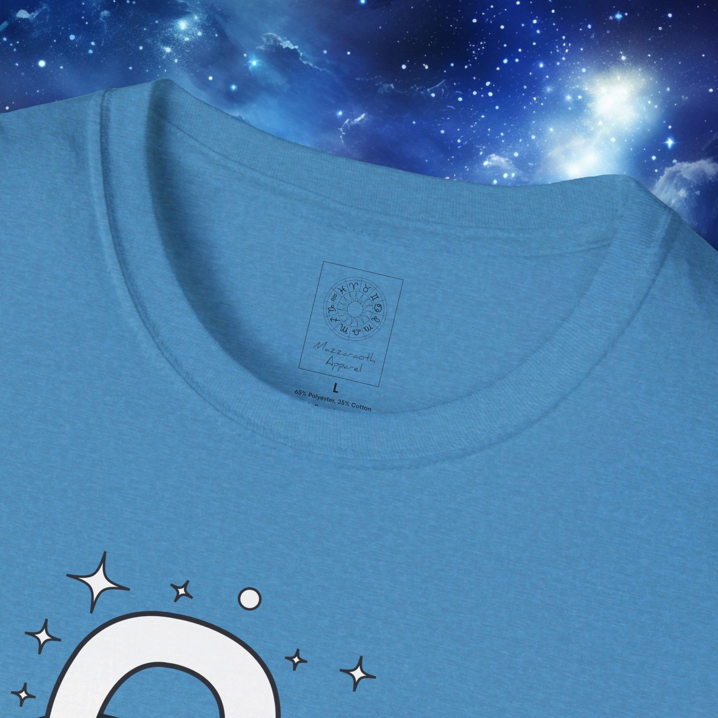 Astrology Zodiac Unisex Softstyle T-Shirt with Aries and Leo Symbols and Love Description