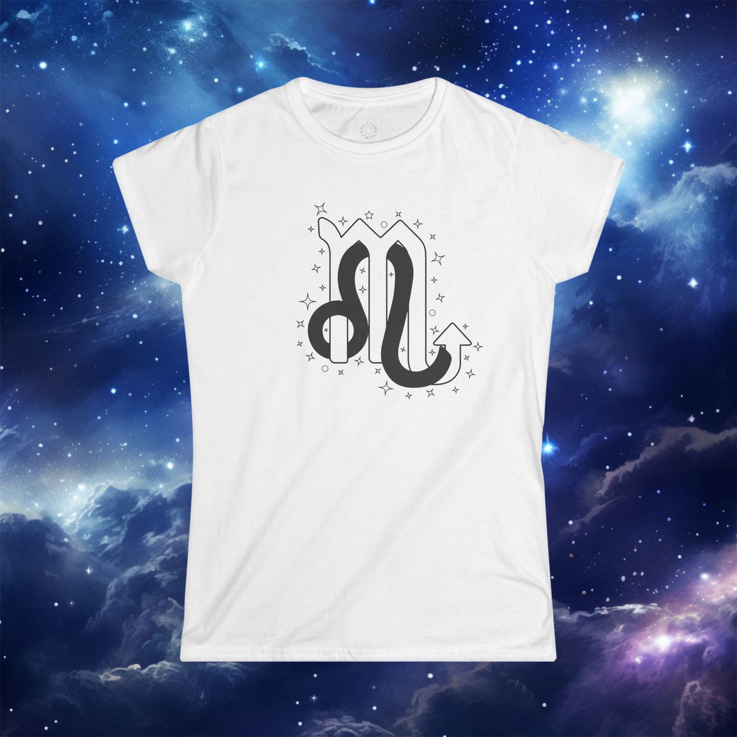 Astrology Zodiac Women's Softstyle Tee with Leo and Scorpio and Love Description