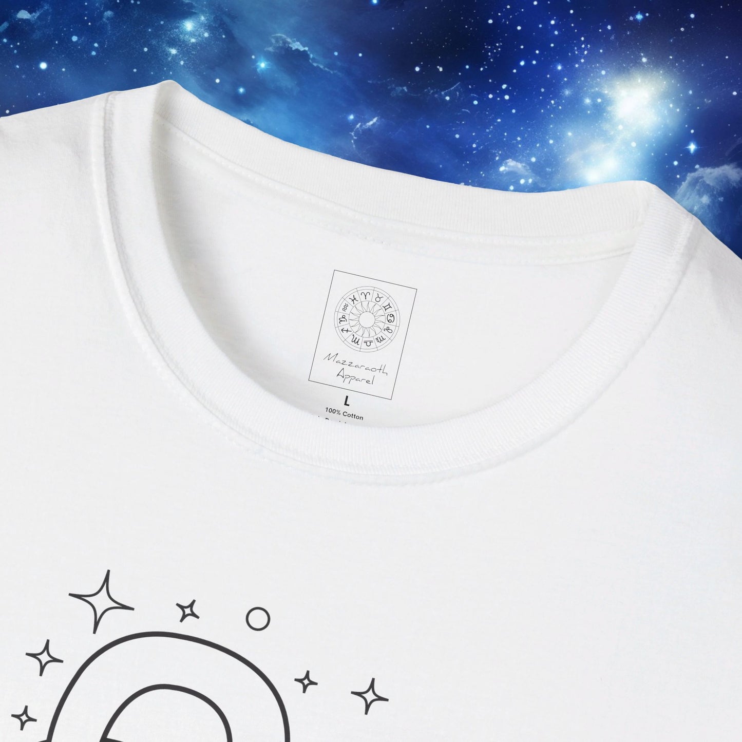 Astrology Zodiac Unisex Softstyle T-Shirt with Aries and Leo Symbols and Love Description