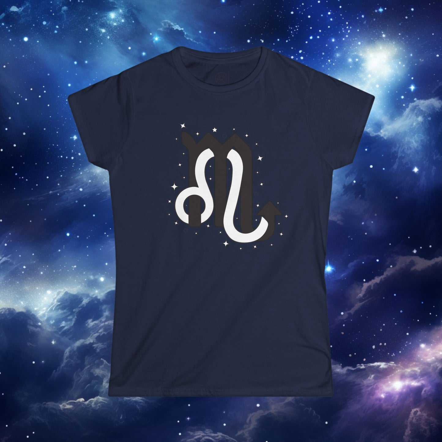 Astrology Zodiac Unisex Softstyle T-Shirt with Scorpio and Leo Symbols and Love Description