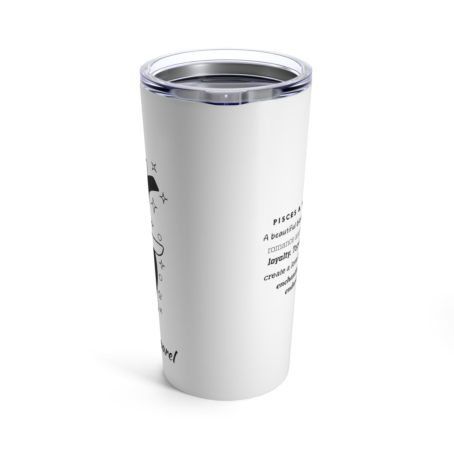 Zodiac Tumbler 20oz - Pisces/Taurus Intertwine Design