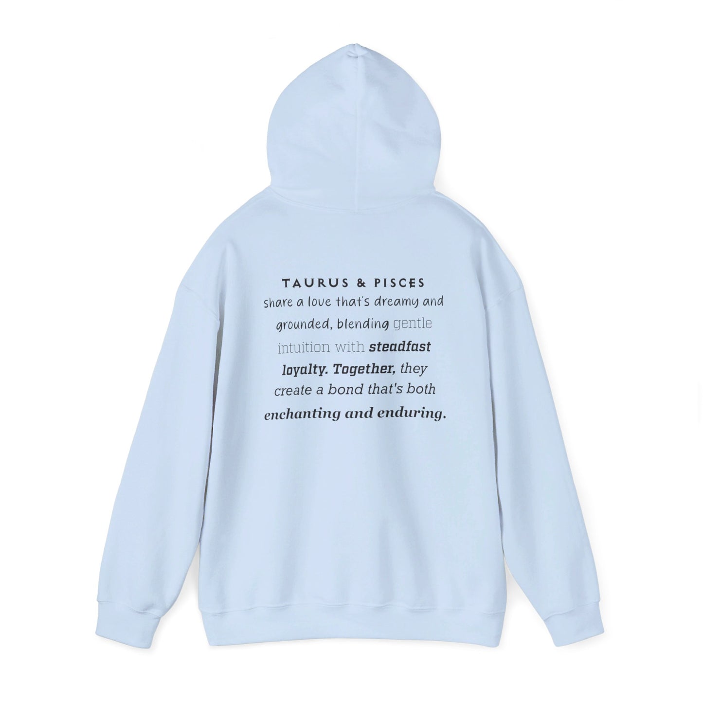 Zodiac Hoodie with Taurus and Pisces Design 2
