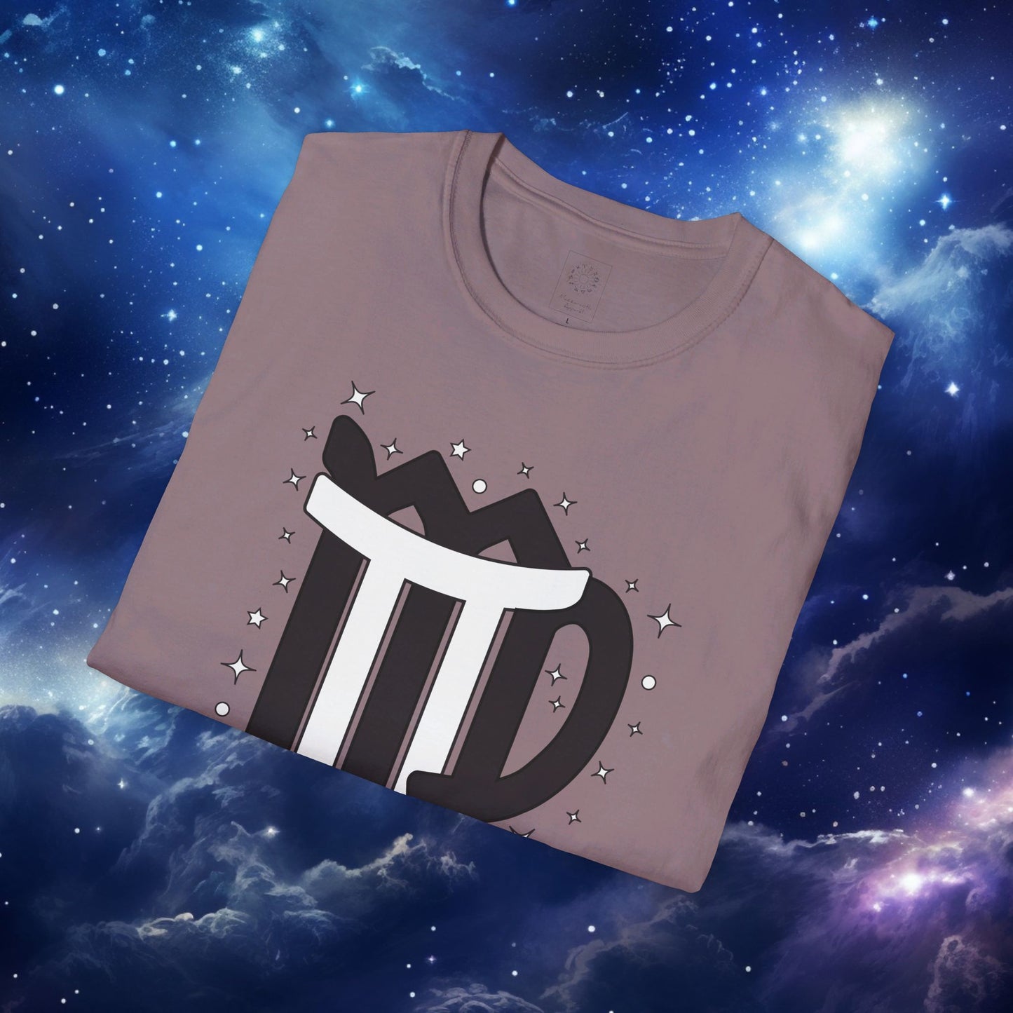 Astrology Zodiac Unisex Softstyle T-Shirt with Virgo and Gemini Symbols and Love Description