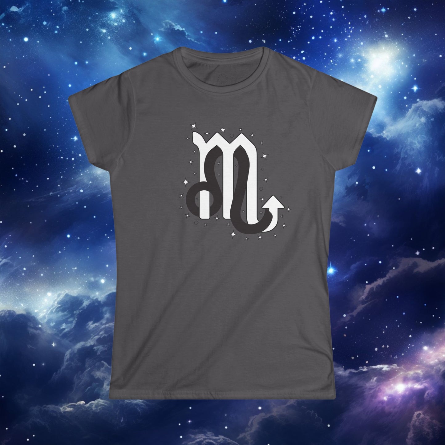 Astrology Zodiac Women's Softstyle Tee with Leo and Scorpio and Love Description