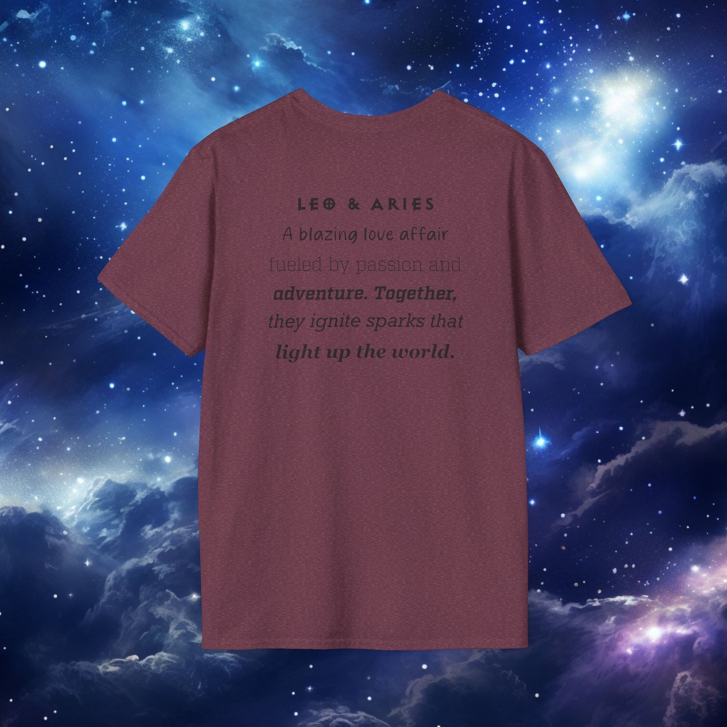 Astrology Symbol Unisex T-Shirt Leo Aries Love Description