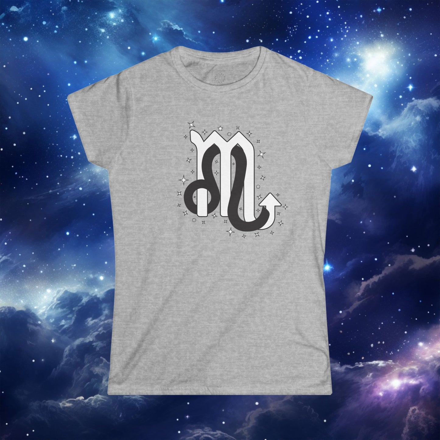 Astrology Zodiac Women's Softstyle Tee with Leo and Scorpio and Love Description