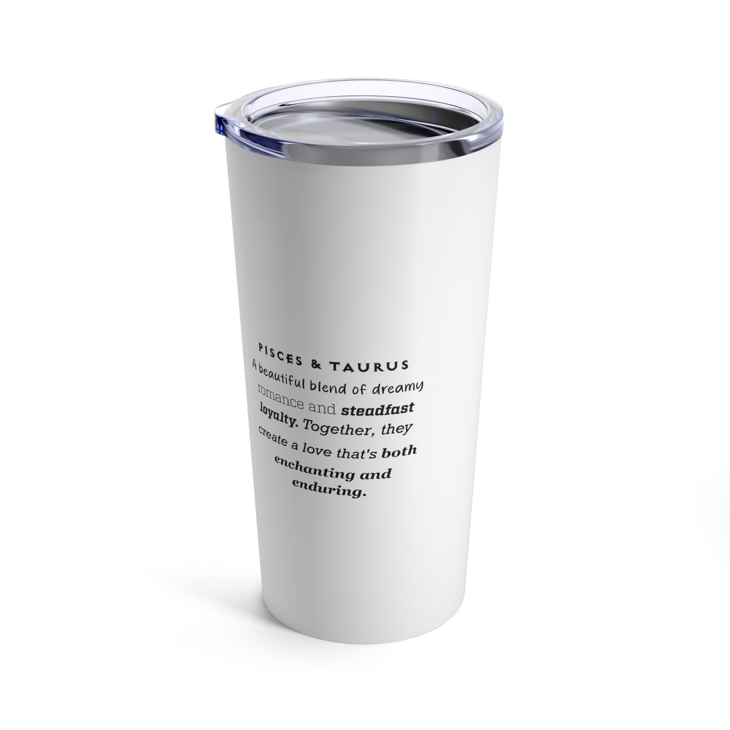 Zodiac Tumbler 20oz - Pisces/Taurus Intertwine Design