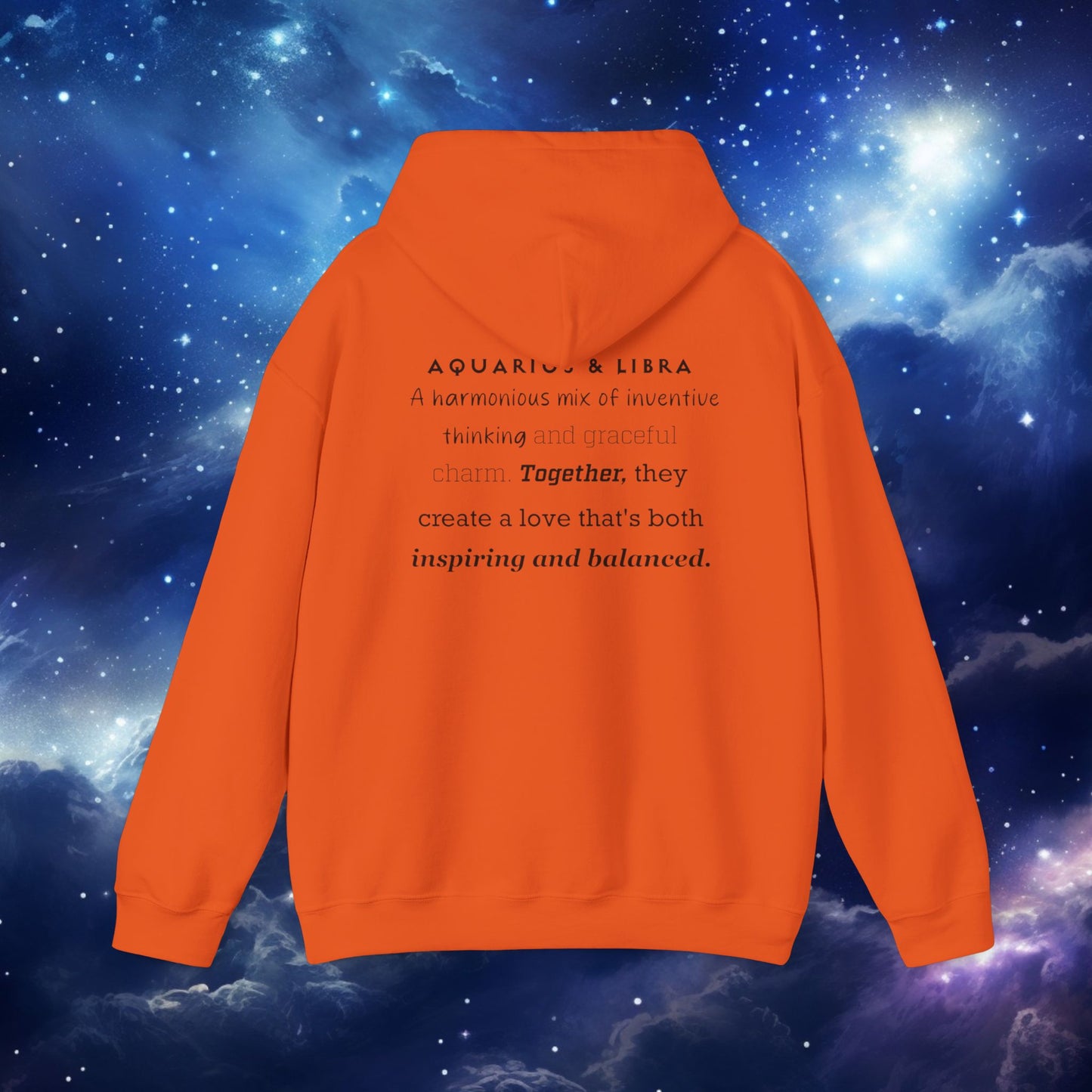 Astrology Love Zodiac Hoodie - Aquarius and Libra Pairing