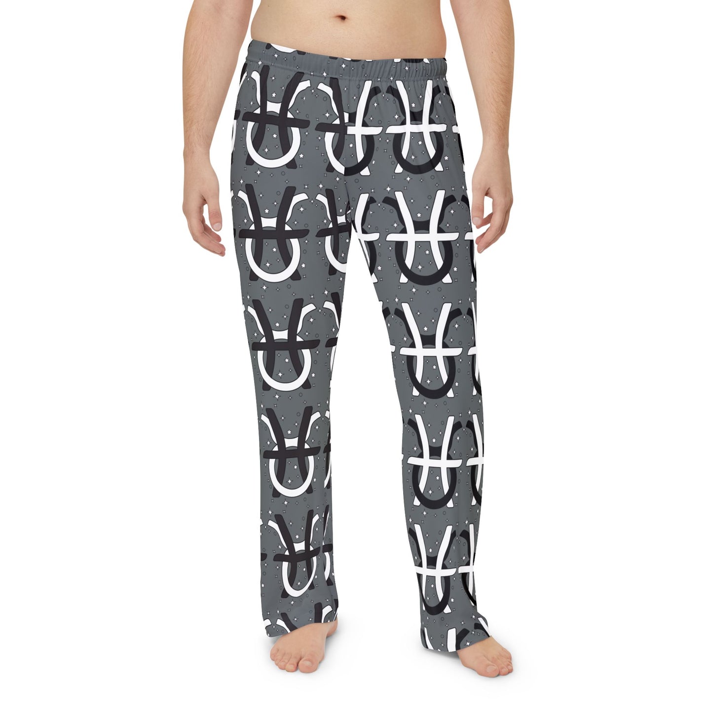 Zodiac Pajama Pants for Men - Pisces and Taurus Signs Intertwined