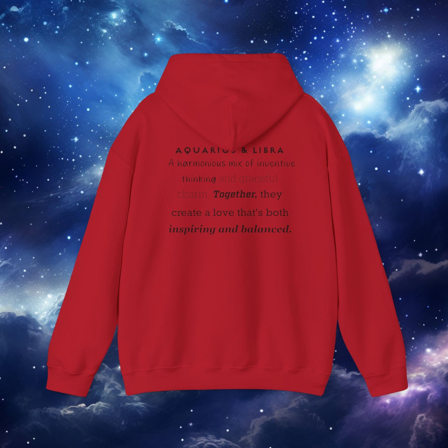 Astrology Love Zodiac Hoodie - Aquarius and Libra Pairing