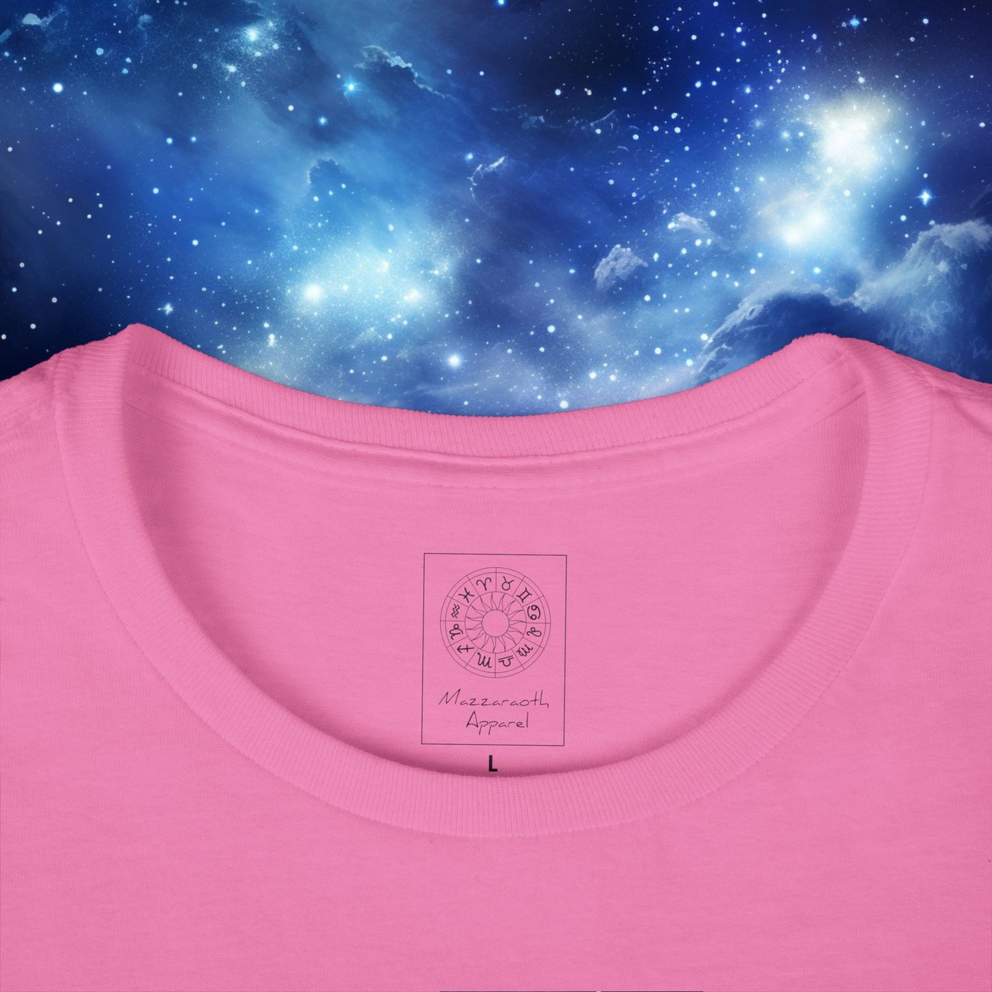 Astrology Zodiac Women's Softstyle Tee Gemini and Leo With Love Description on Back