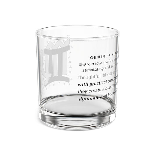 Gemini/Virgo Rocks Glass, 10oz