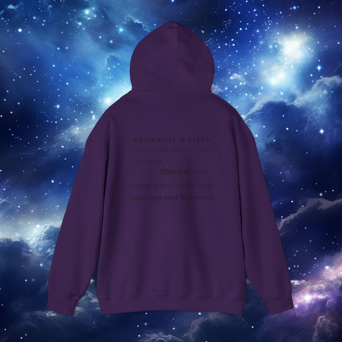 Astrology Love Zodiac Hoodie - Aquarius and Libra Pairing