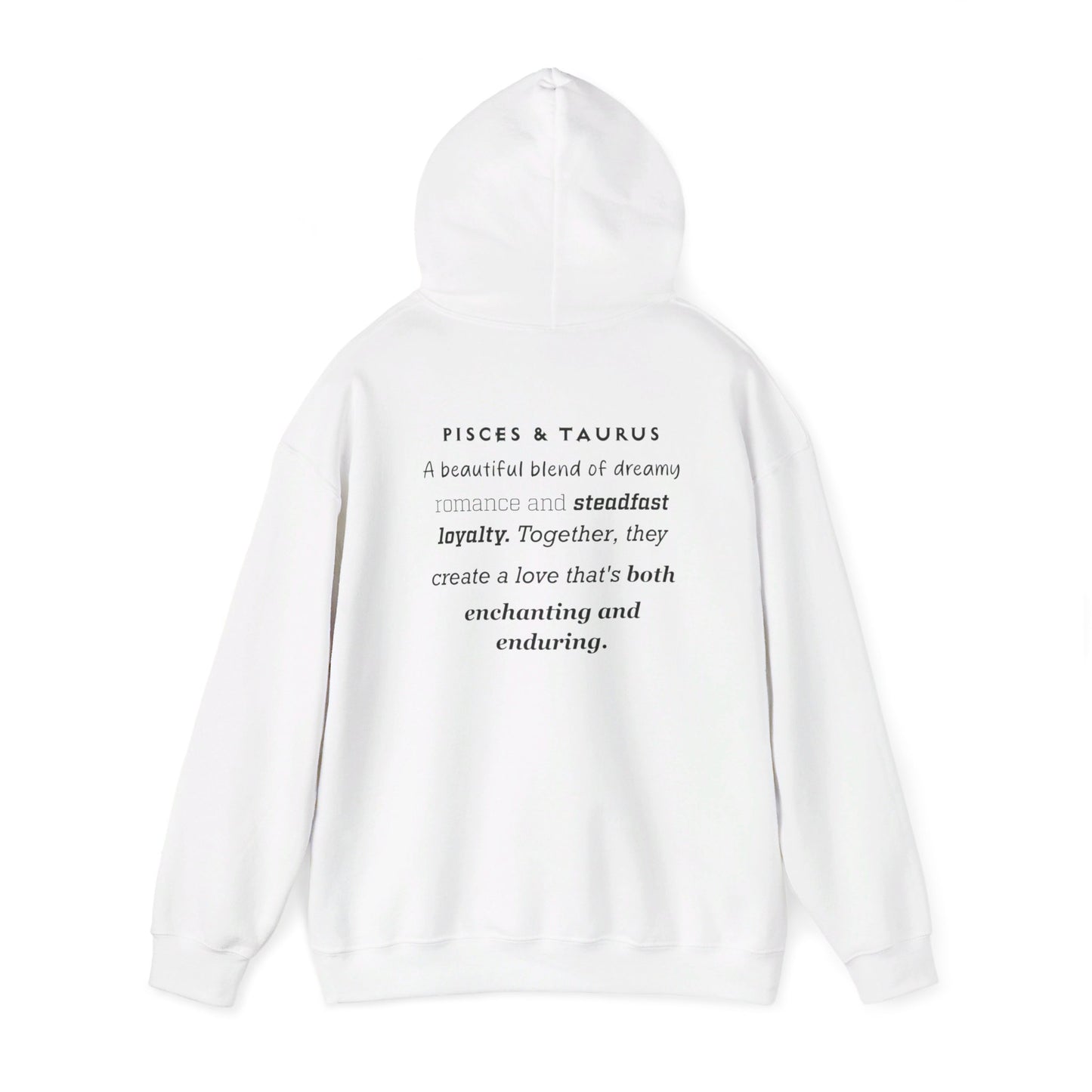 Couples Zodiac Hoodie with Pisces and Taurus Design 2