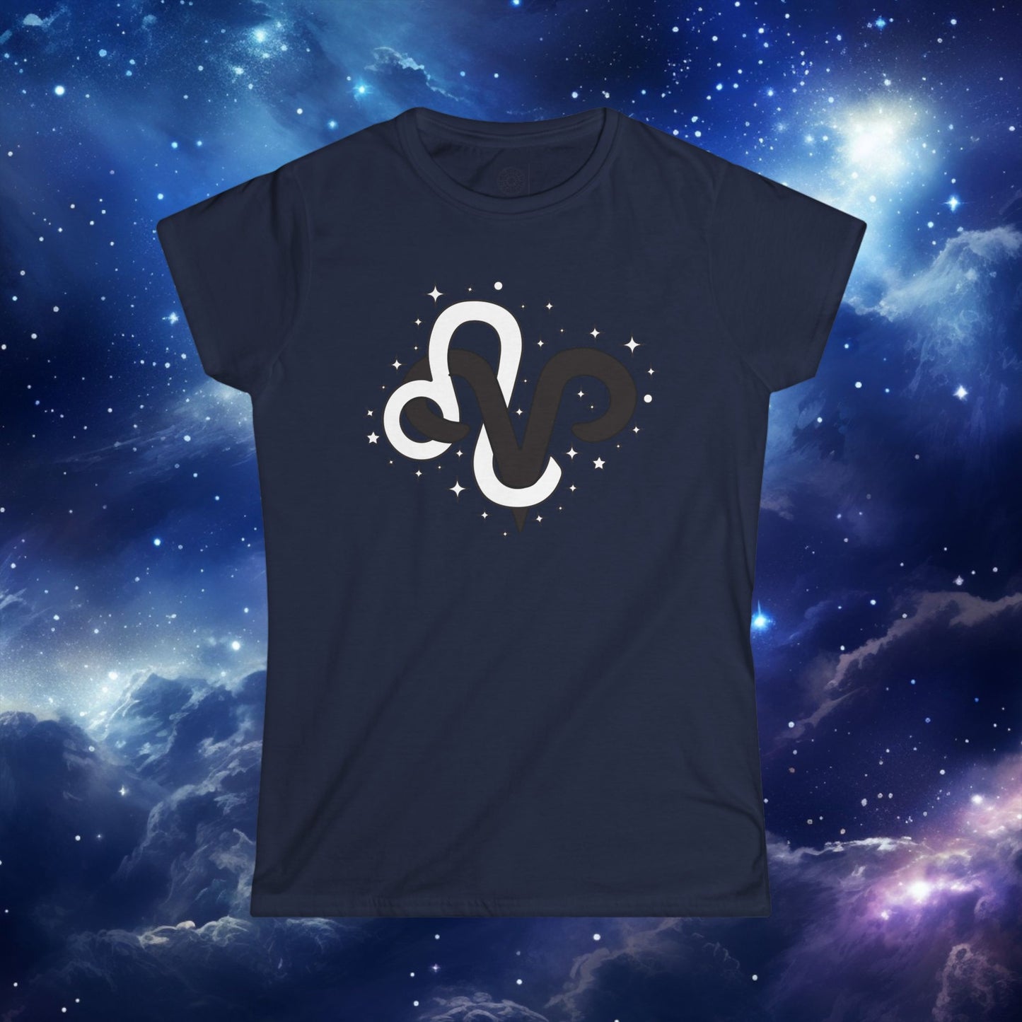 Astrology Zodiac Women's Softstyle Tee Aries and Leo with Love Description