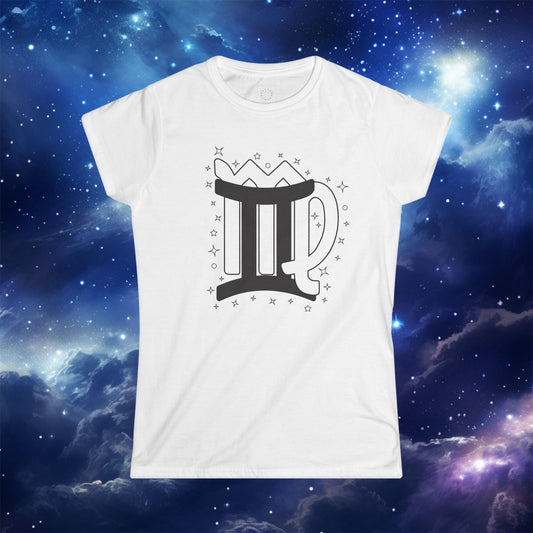 Astrology Zodiac Unisex T-Shirt with Gemini Virgo symbol and love description