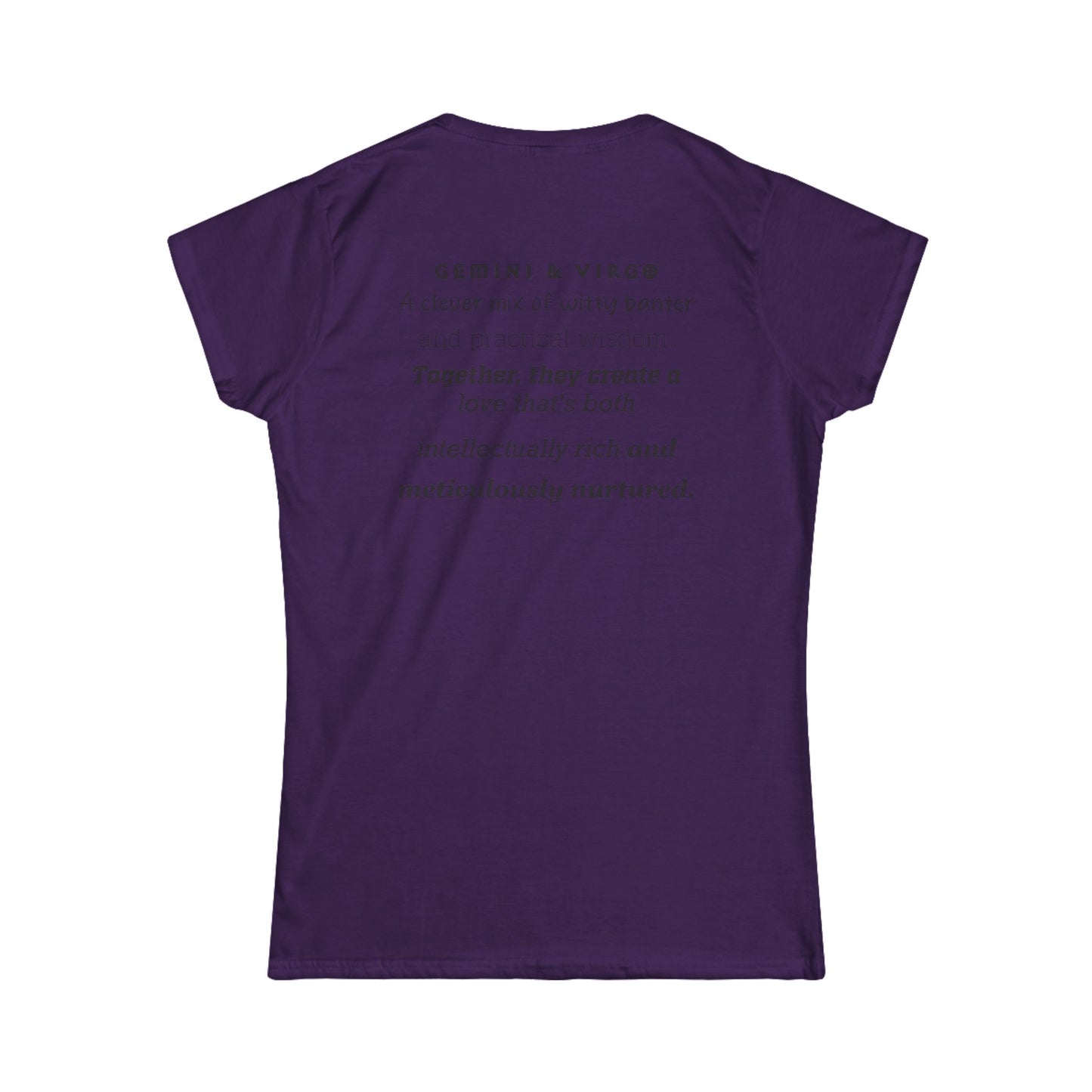 Astrology Zodiac Unisex T-Shirt with Gemini Virgo symbol and love description
