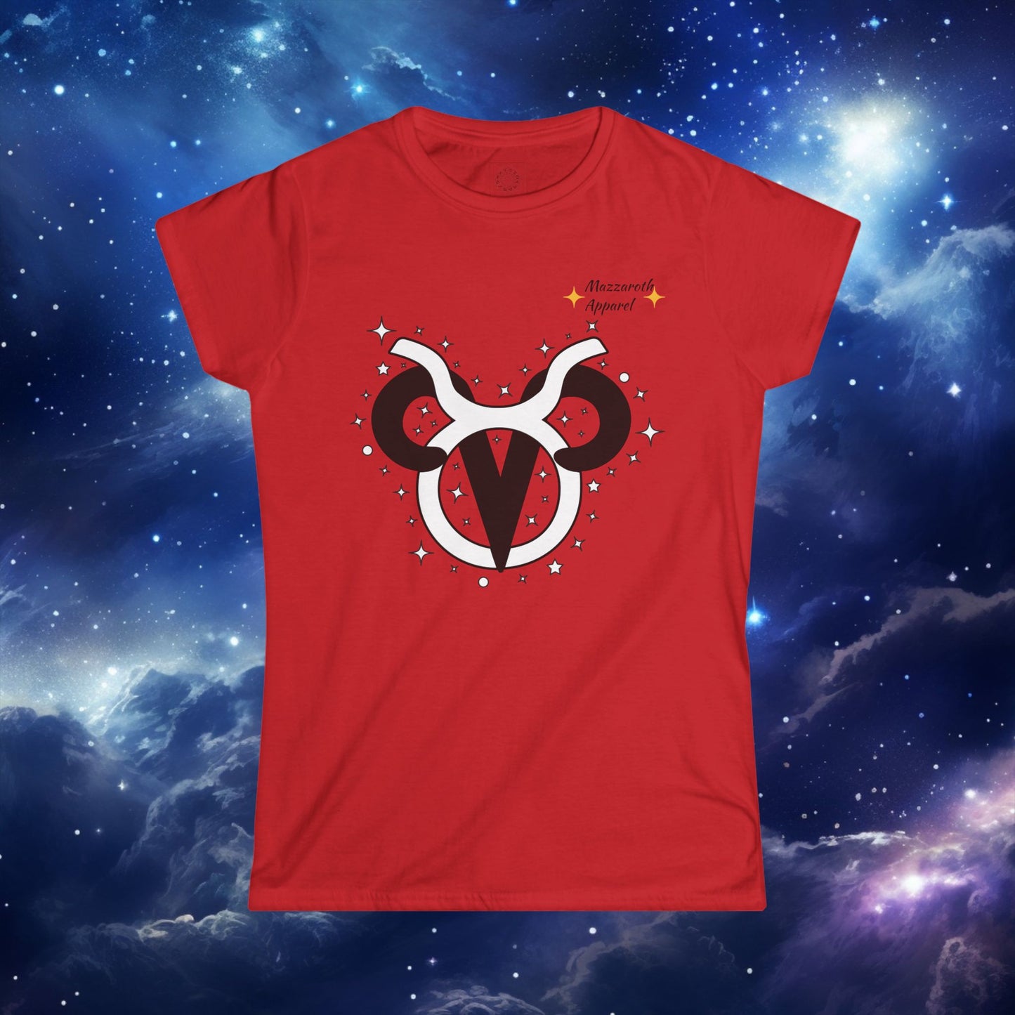 Astrology Zodiac Women's Softstyle Tee with Aries and Taurus and Love Description 2