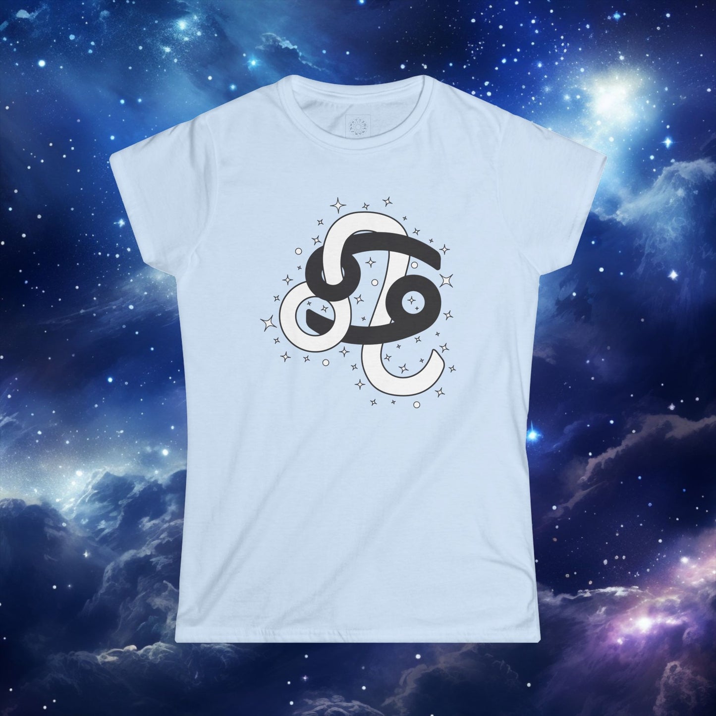 Astrology Zodiac Women's Softstyle Tee Cancer and Leo With Love Description On Back
