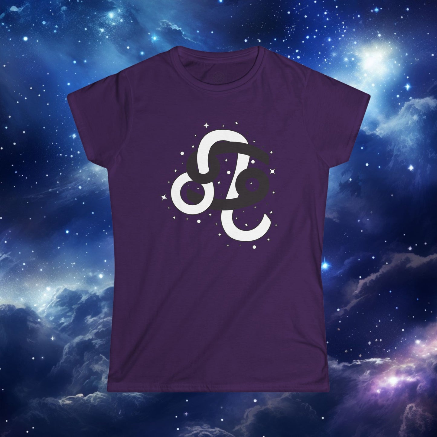 Astrology Zodiac Women's Softstyle Tee Cancer and Leo With Love Description on Back