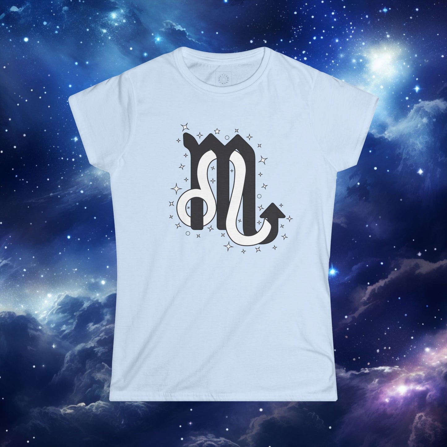 Astrology Zodiac Unisex Softstyle T-Shirt with Scorpio and Leo Symbols and Love Description
