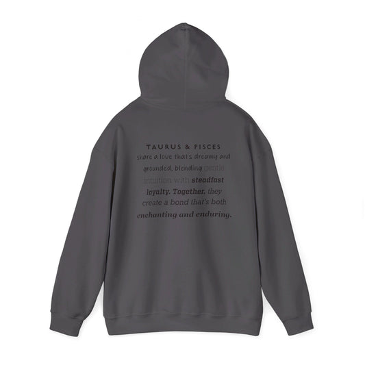 Couples Zodiac Hoodie with Taurus and Pisces Design