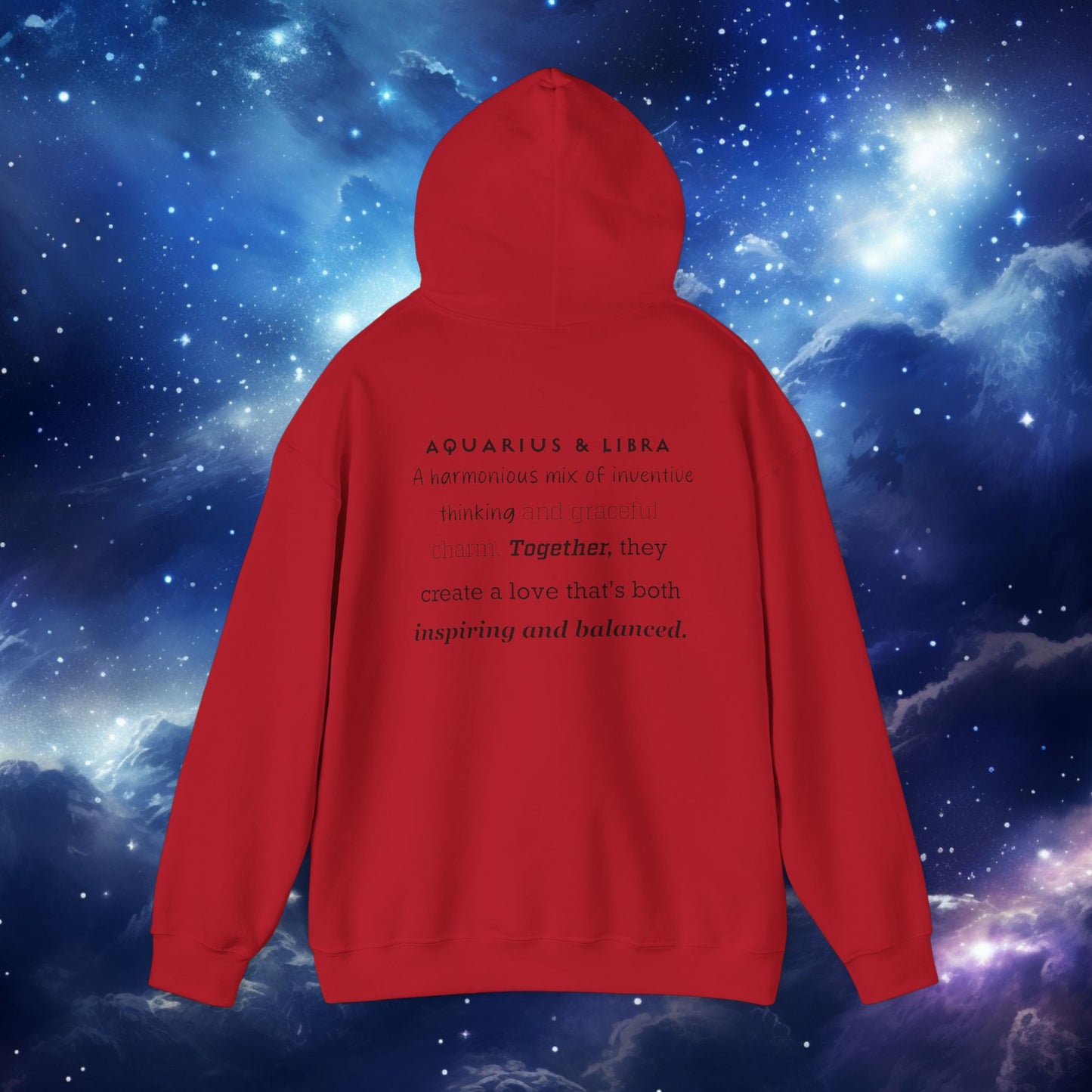 Astrology Love Zodiac Hoodie - Aquarius and Libra Pairing