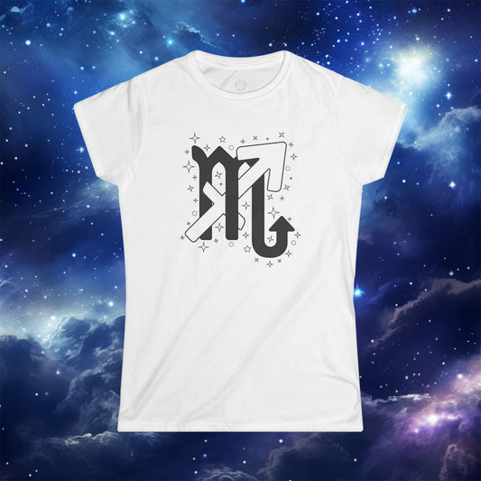 Astrology Zodiac Women's Softstyle Tee Scorpio and Sagittarius with Love Description