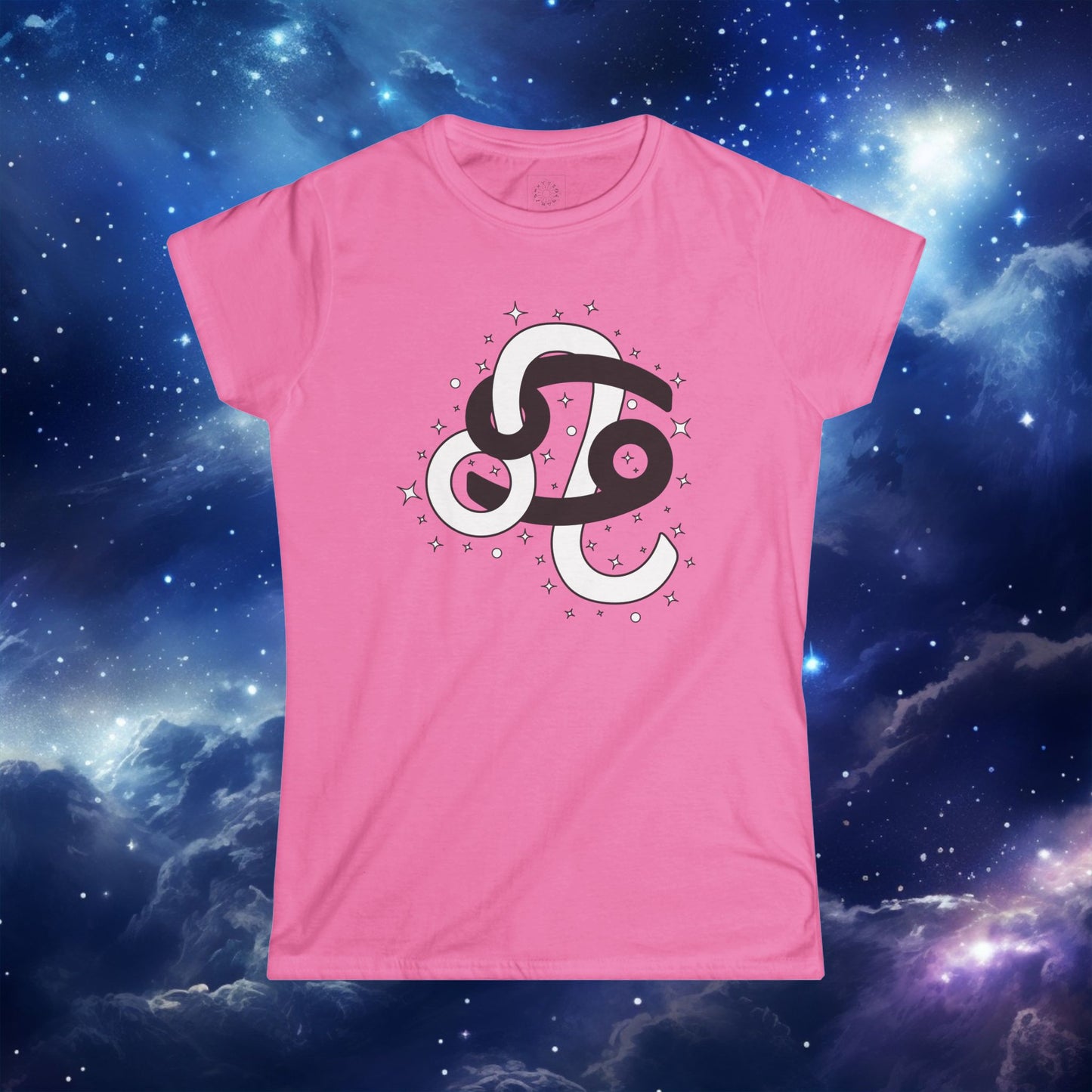 Astrology Zodiac Women's Softstyle Tee Cancer and Leo With Love Description on Back
