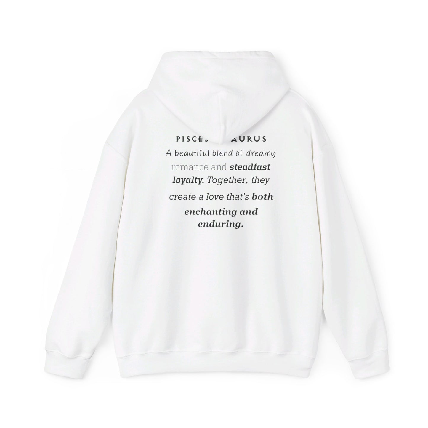 Couples Zodiac Hoodie with Pisces and Taurus Design 2