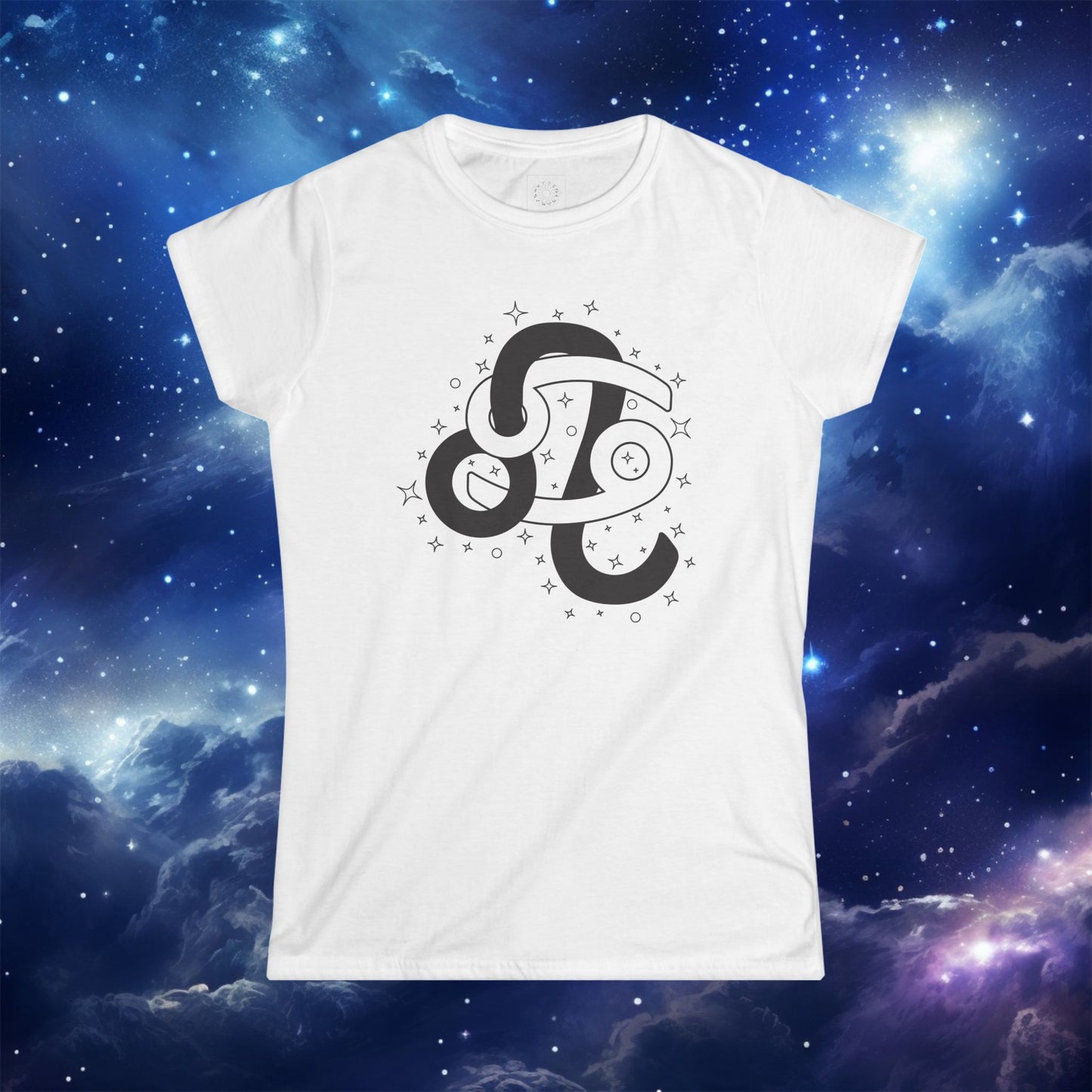 Astrology Zodiac Women's Softstyle Tee Leo and Cancer With Love Description On Back