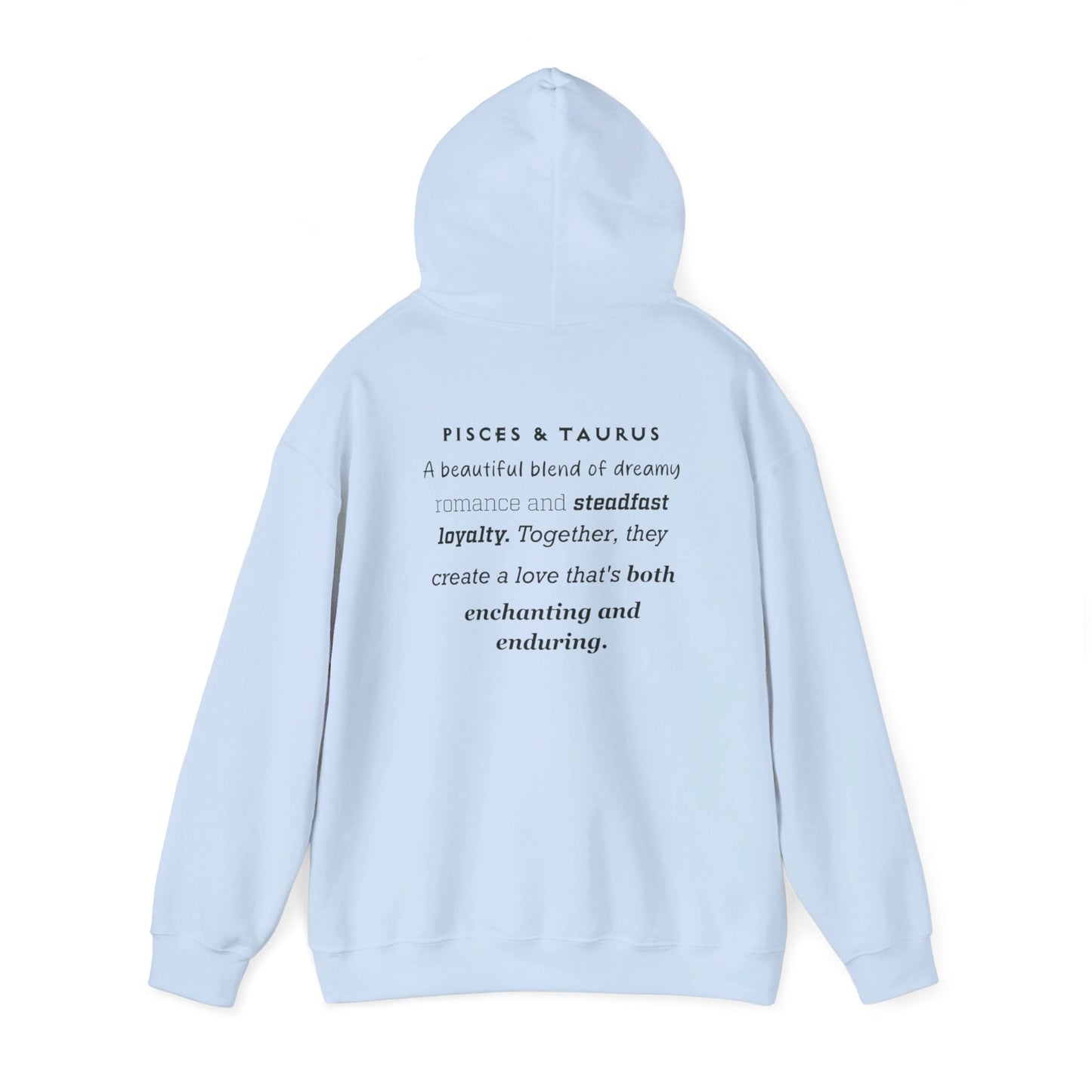 Couples Zodiac Hoodie with Pisces and Taurus Design 2