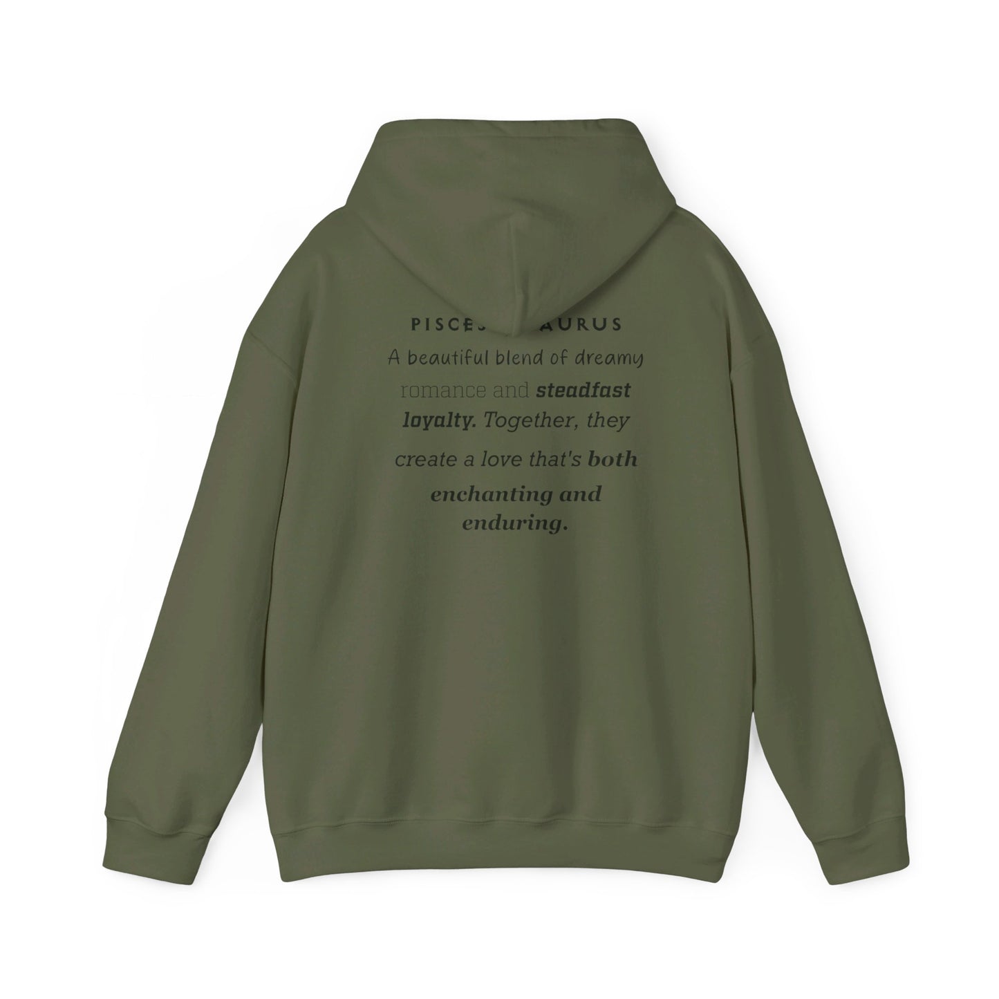 Couples Zodiac Hoodie with Pisces and Taurus Design 2