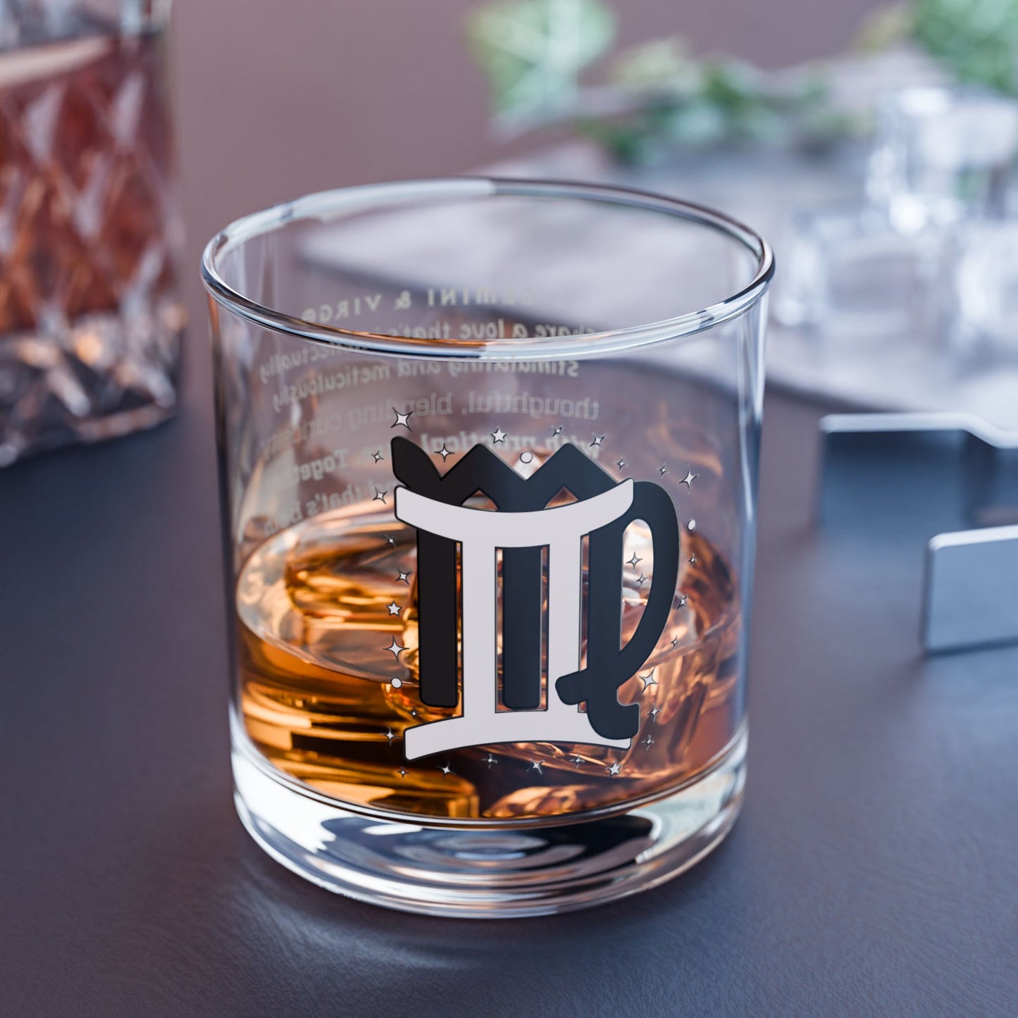 Virgo/Gemini Rocks Glass, 10oz