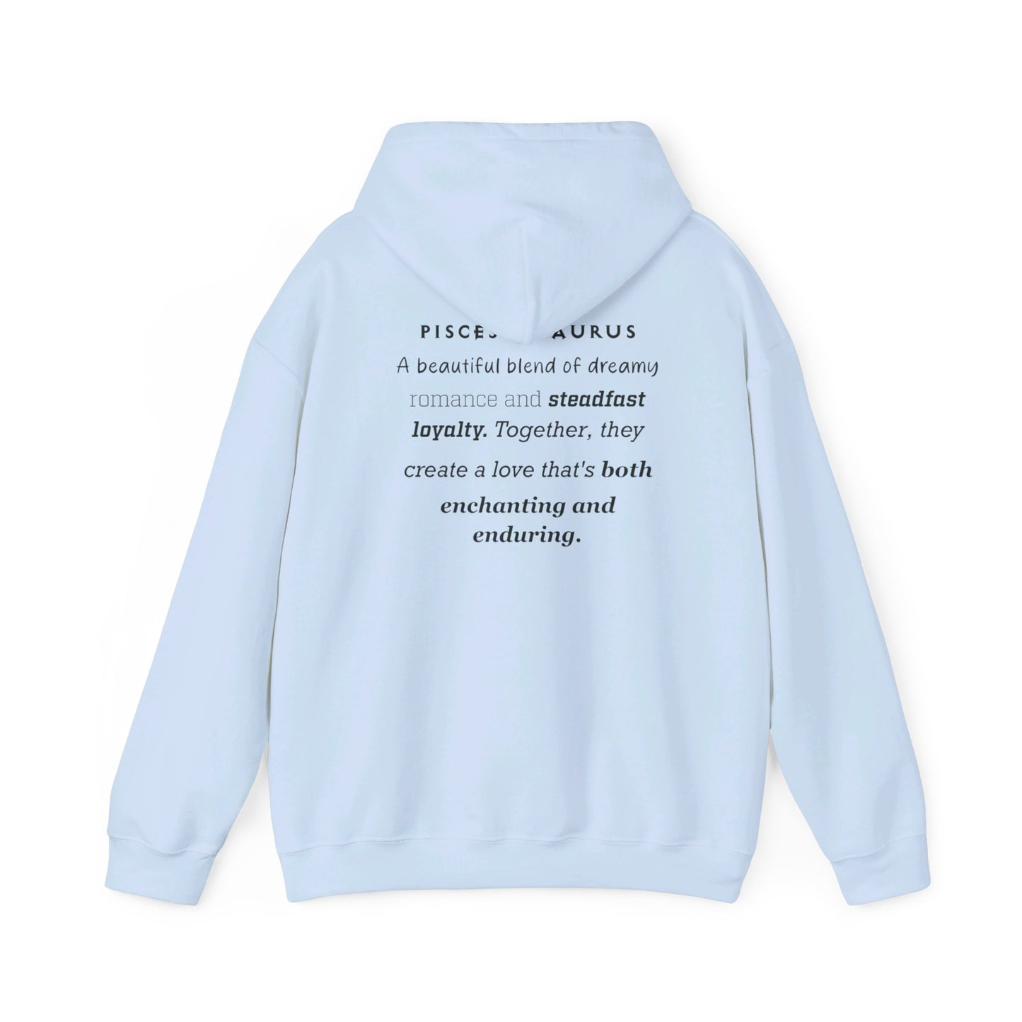 Couples Zodiac Hoodie with Pisces and Taurus Design 2