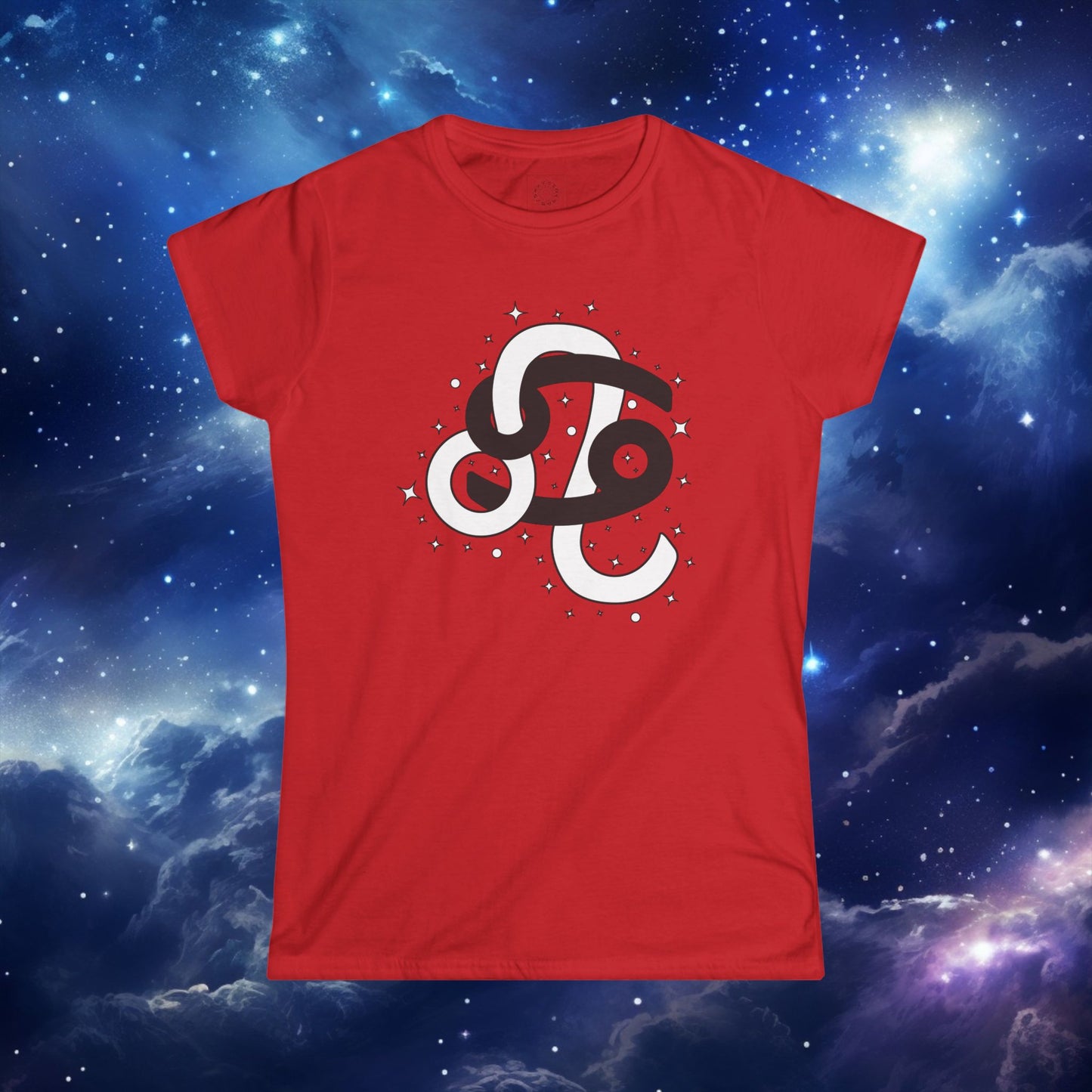 Astrology Zodiac Women's Softstyle Tee Cancer and Leo With Love Description On Back